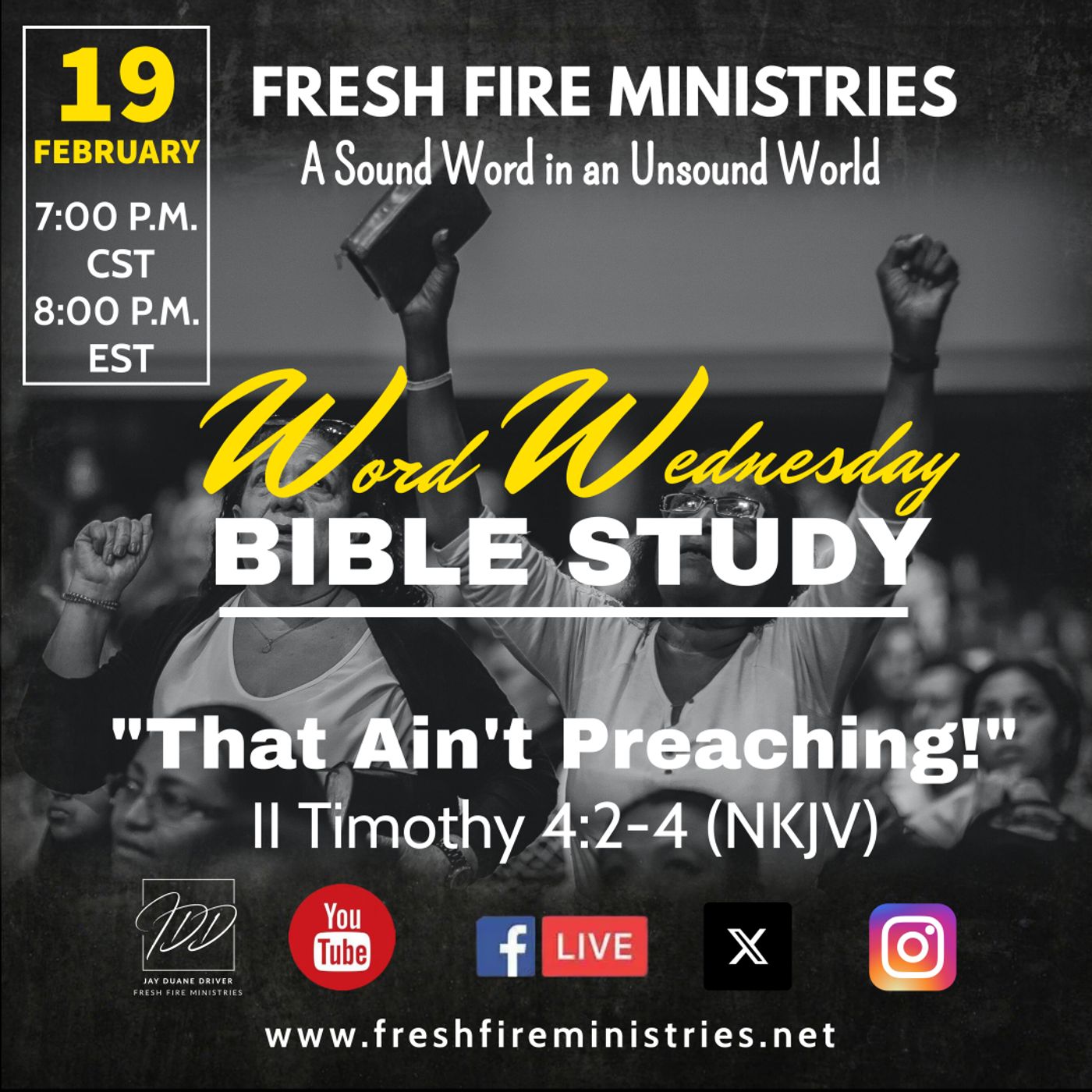 Word Wednesday Bible Study "That Ain't Preaching"  II Timothy 4:2-4 (NKJV) episode artwork