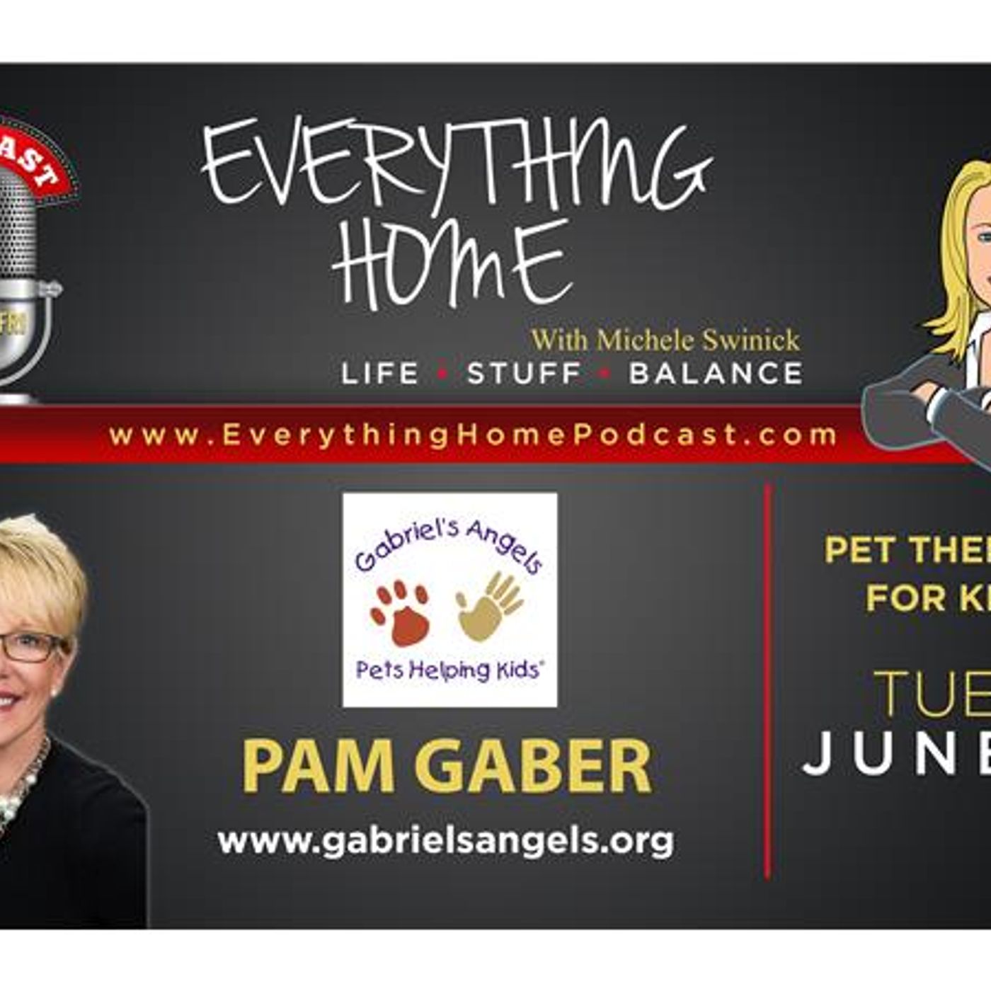 JUN 5: GABRIEL'S ANGELS - PAM GABER - Pet Therapy for At-Risk Children episode artwork