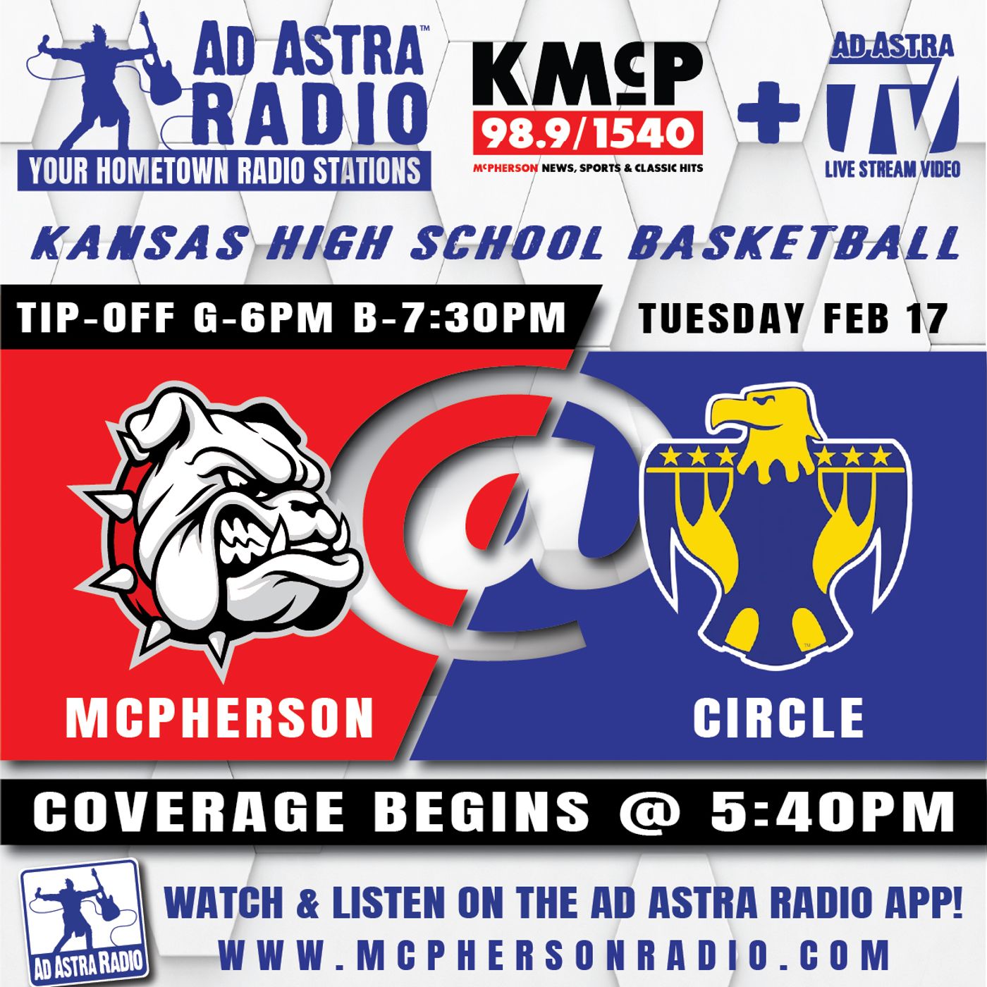 McPherson Bullpups at Circle Thunderbirds Boys High School Basketball (February 17, 2026) episode artwork