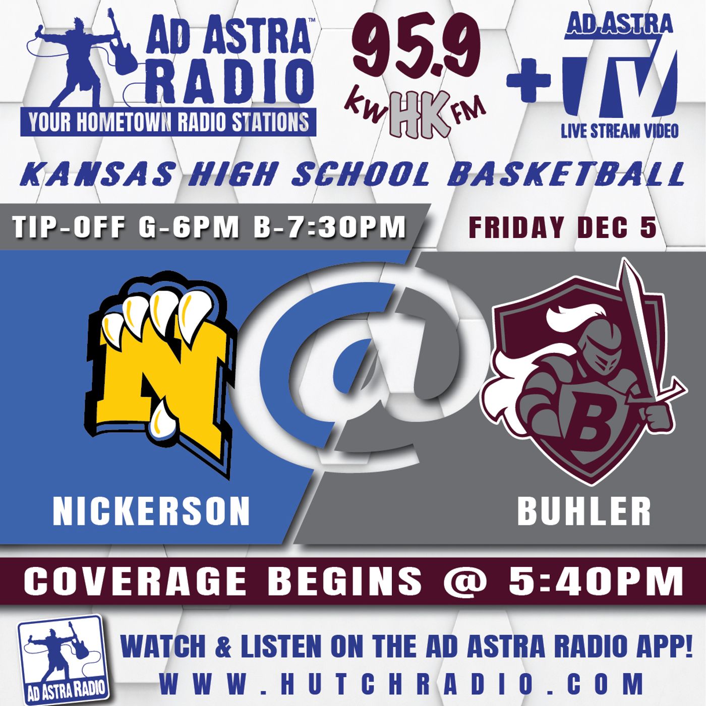 Nickerson Panthers at Buhler Crusaders High School Basketball (December 5, 2025) episode artwork