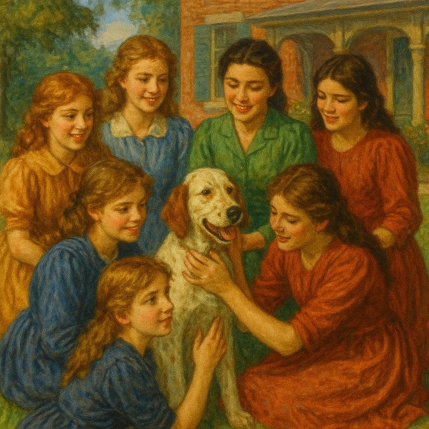 Eight Girls and a Dog