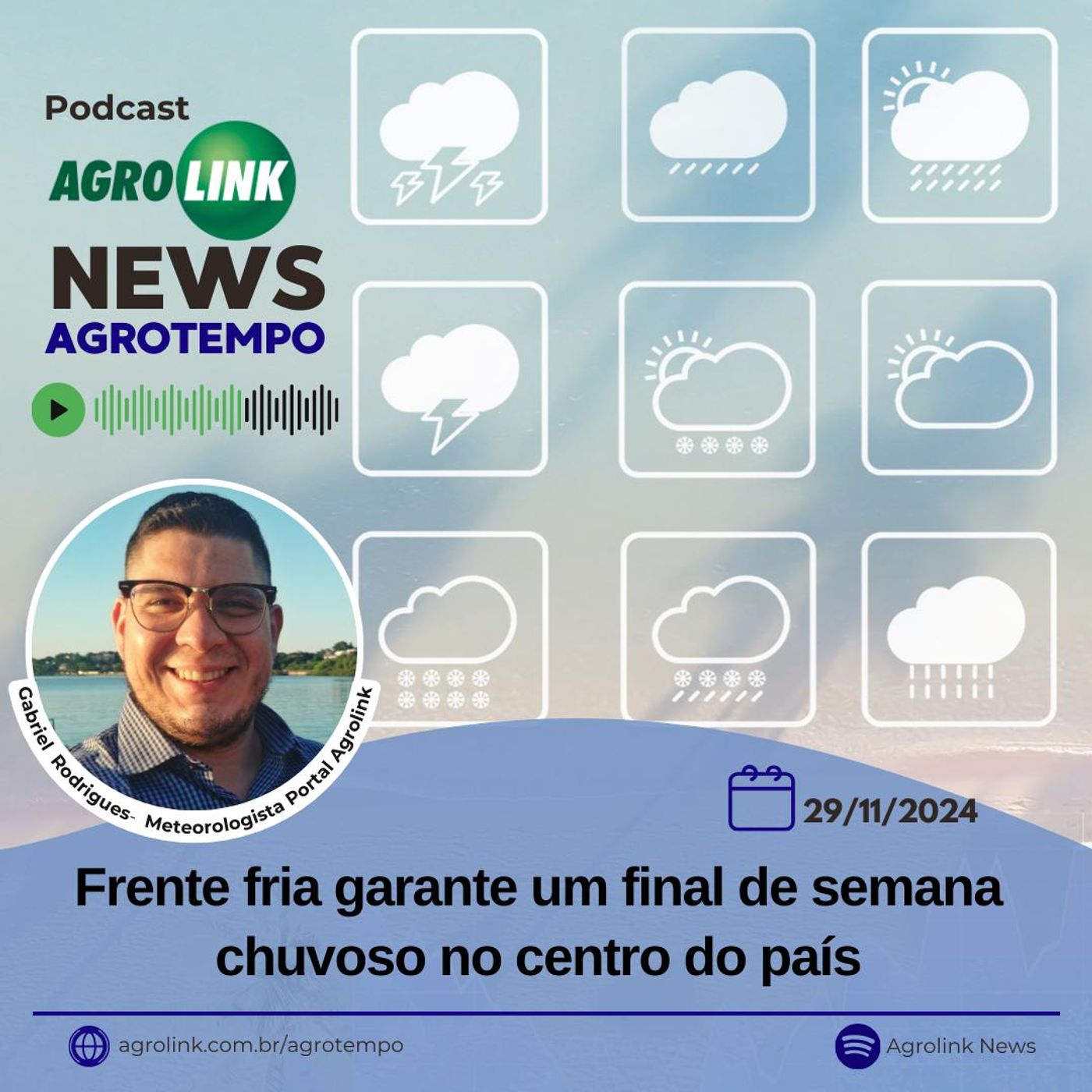 Frente fria garante um final de semana chuvoso no centro do país episode artwork