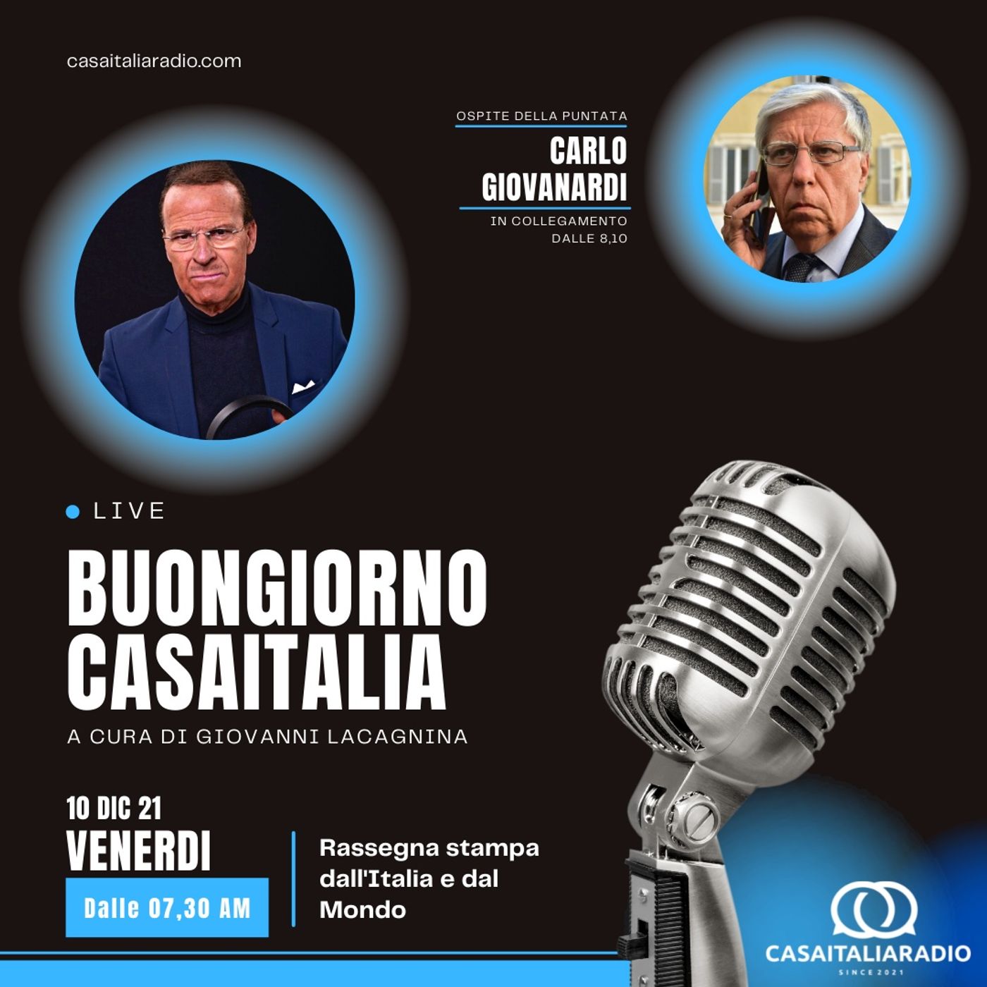 Intervista con Carlo Giovanardi - BUONGIORNO CASA ITALIA RADIO (10.12.2021) episode artwork