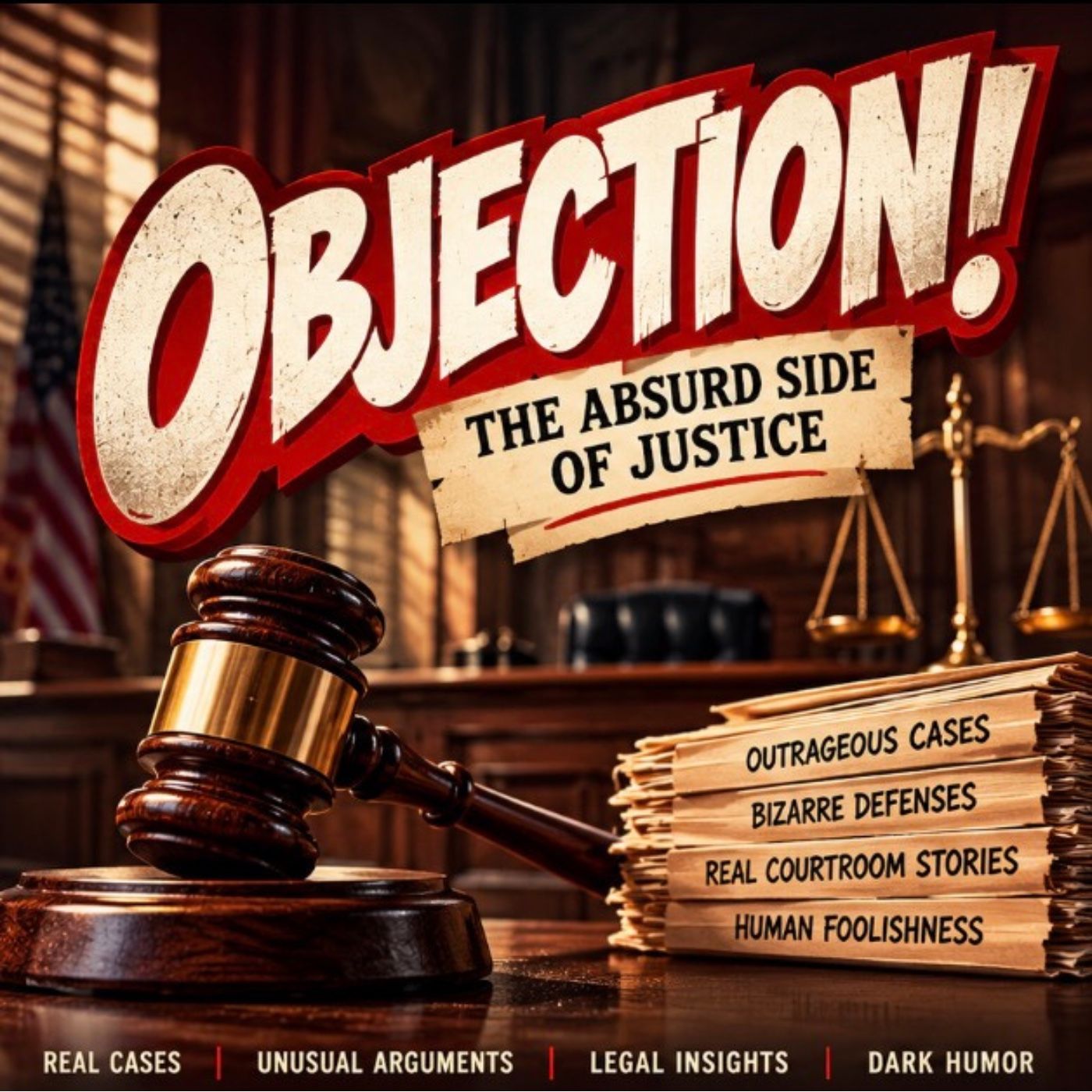 Objection! The Absurd Side of Justice podcast artwork