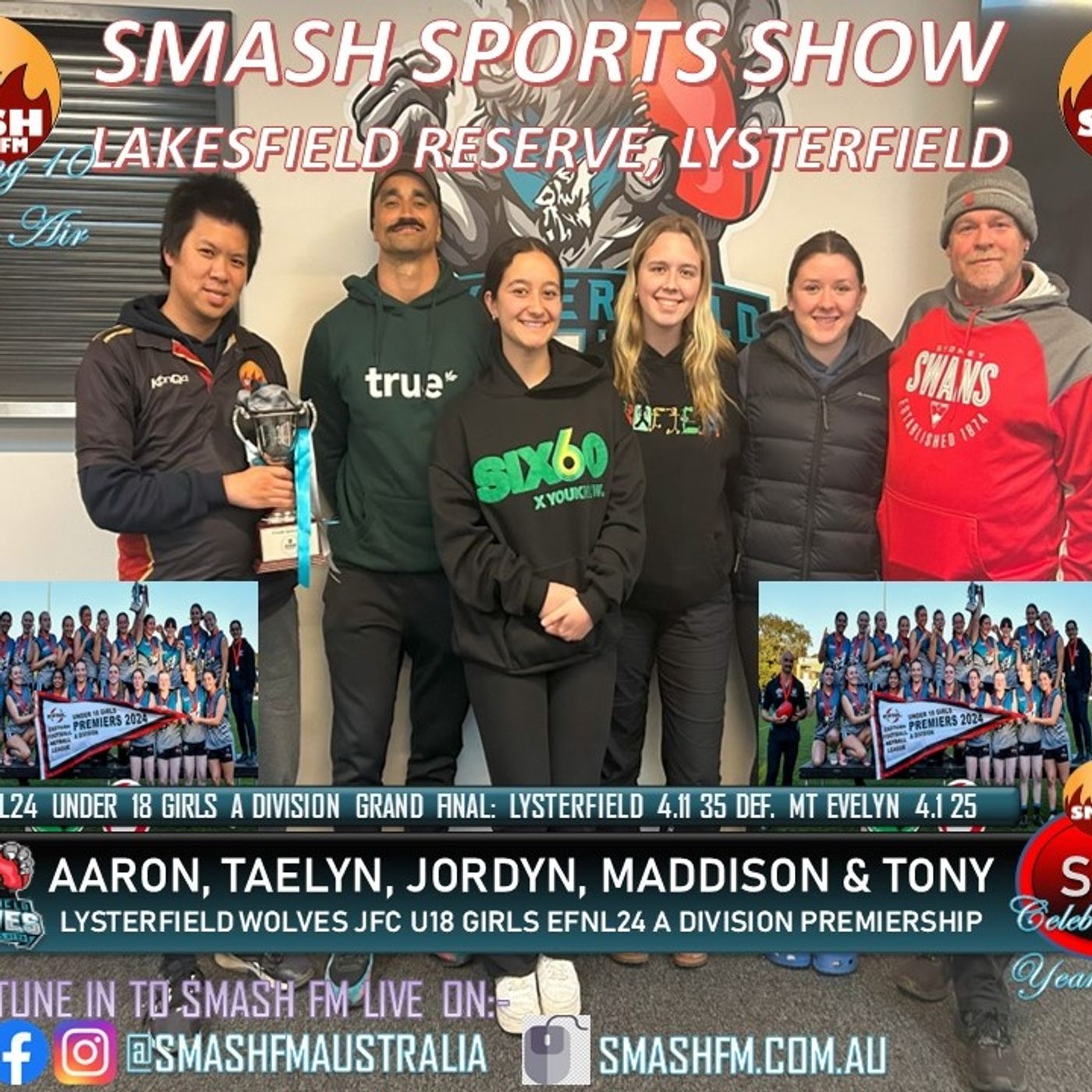 SSS10THYR: Lysterfield JFC EFNL24 U18 Girls A Division Premiership Interviews 110924