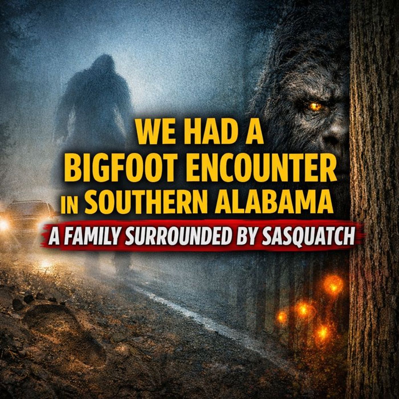 Headlights in the Fog: A Terrifying Alabama Bigfoot Encounter | Surrounded by Sasquatch in Daylight