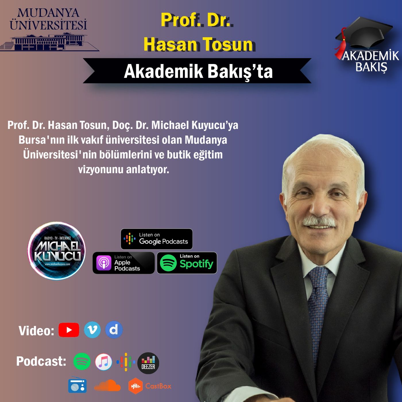 Prof.Dr. Hasan Tosun -  Mudanya Ünv. Rektörü