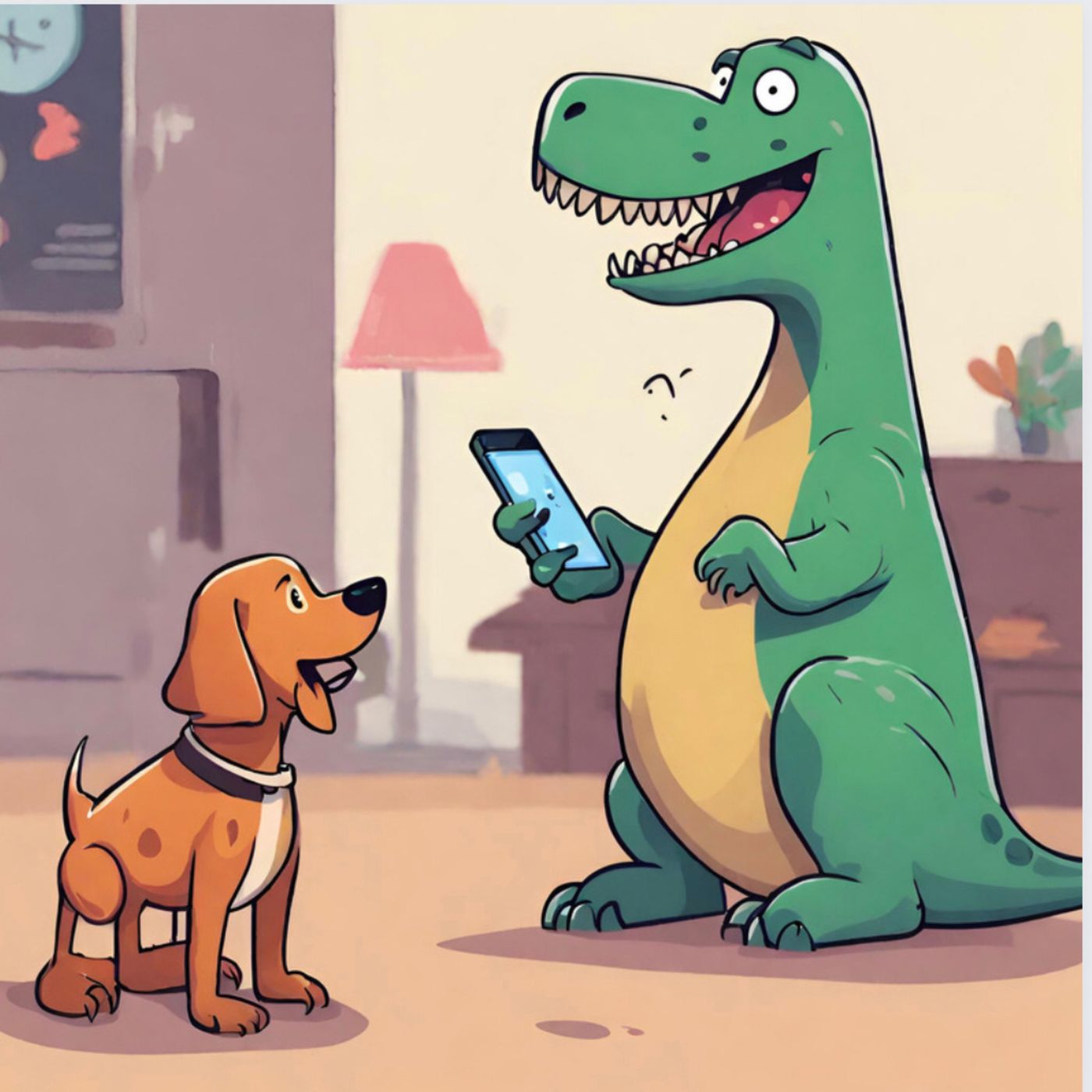 La perrita el Dino y el what app