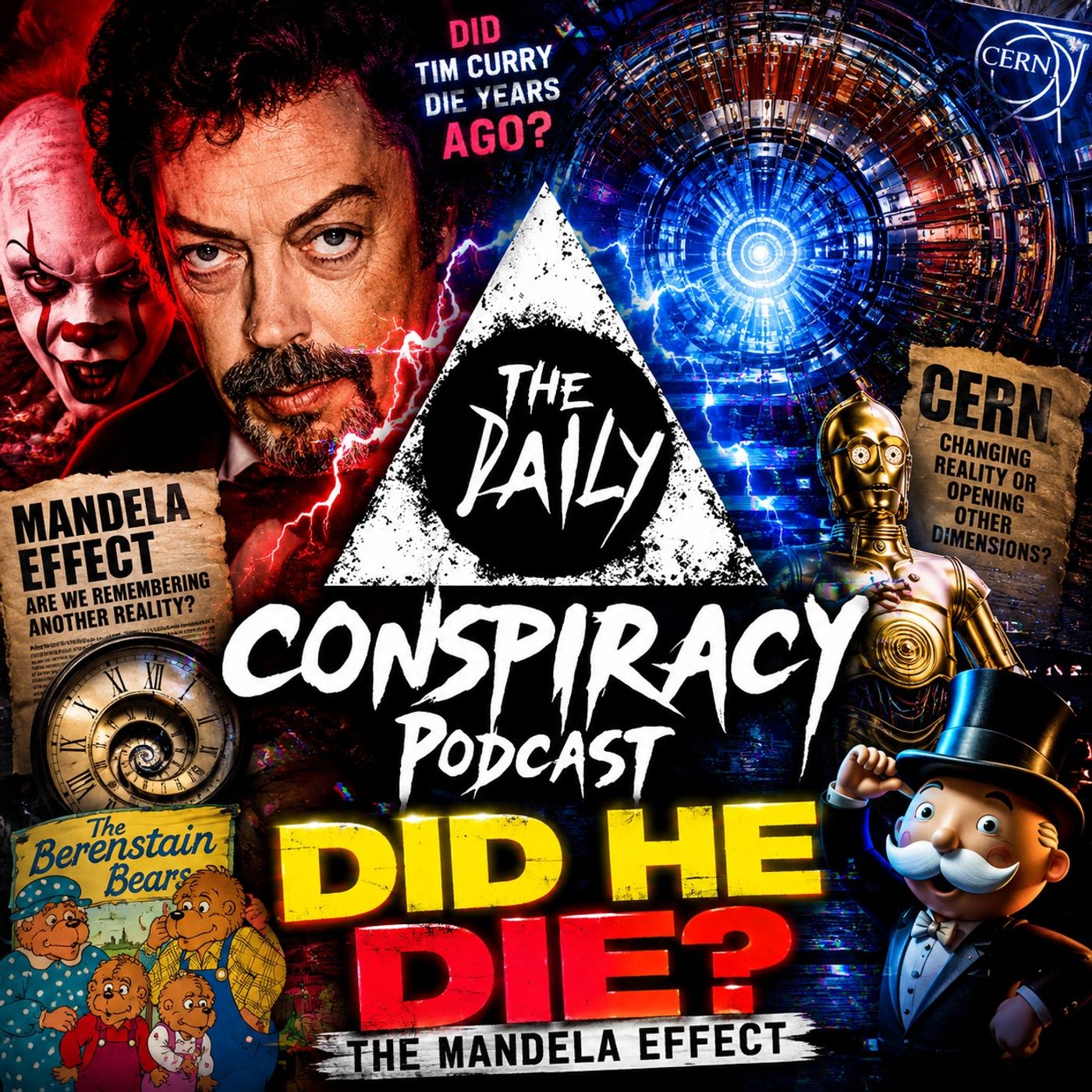 Did Tim Curry Die Years Ago? The Mandela Effect & CERN episode artwork