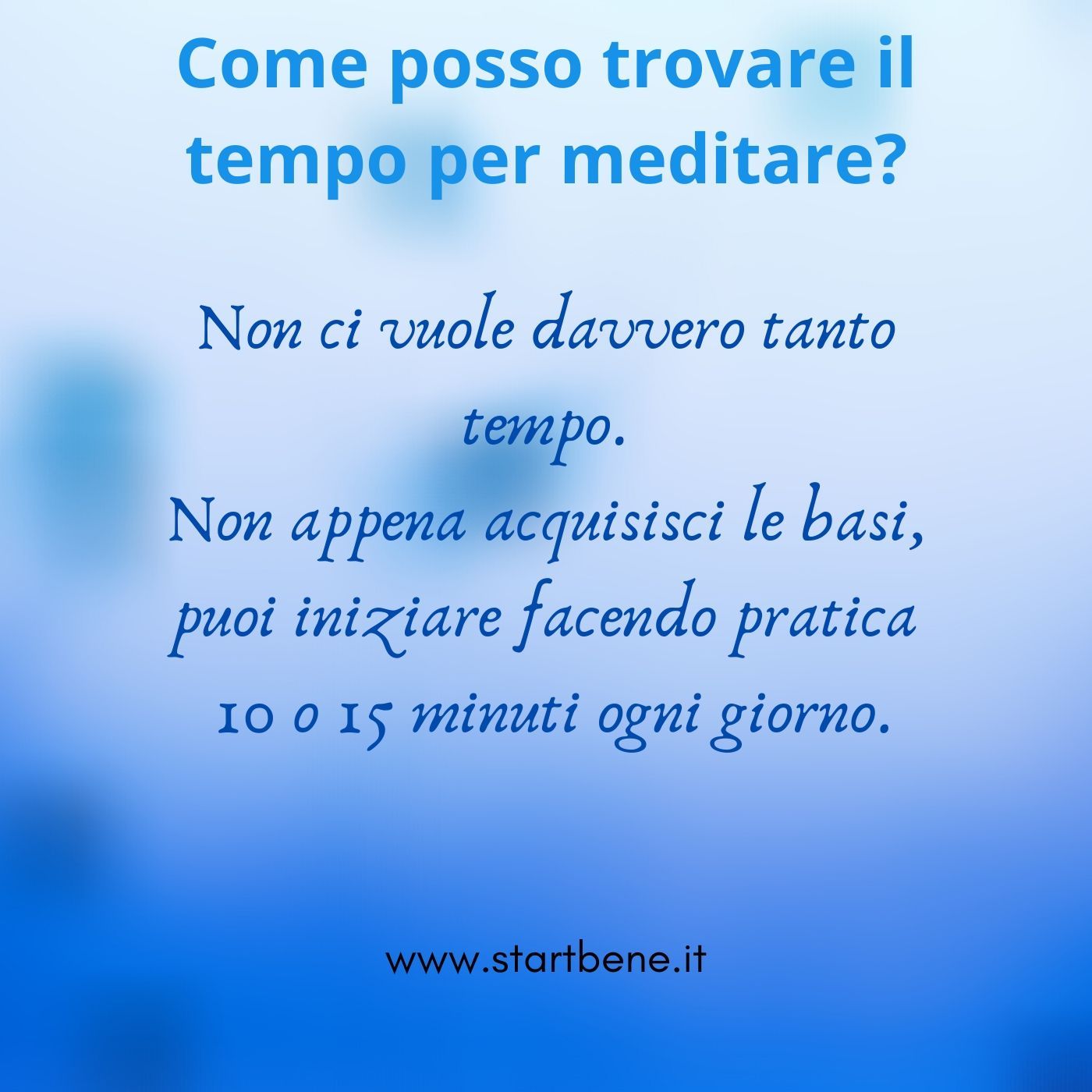 Startbene Meditazione 15 minuti