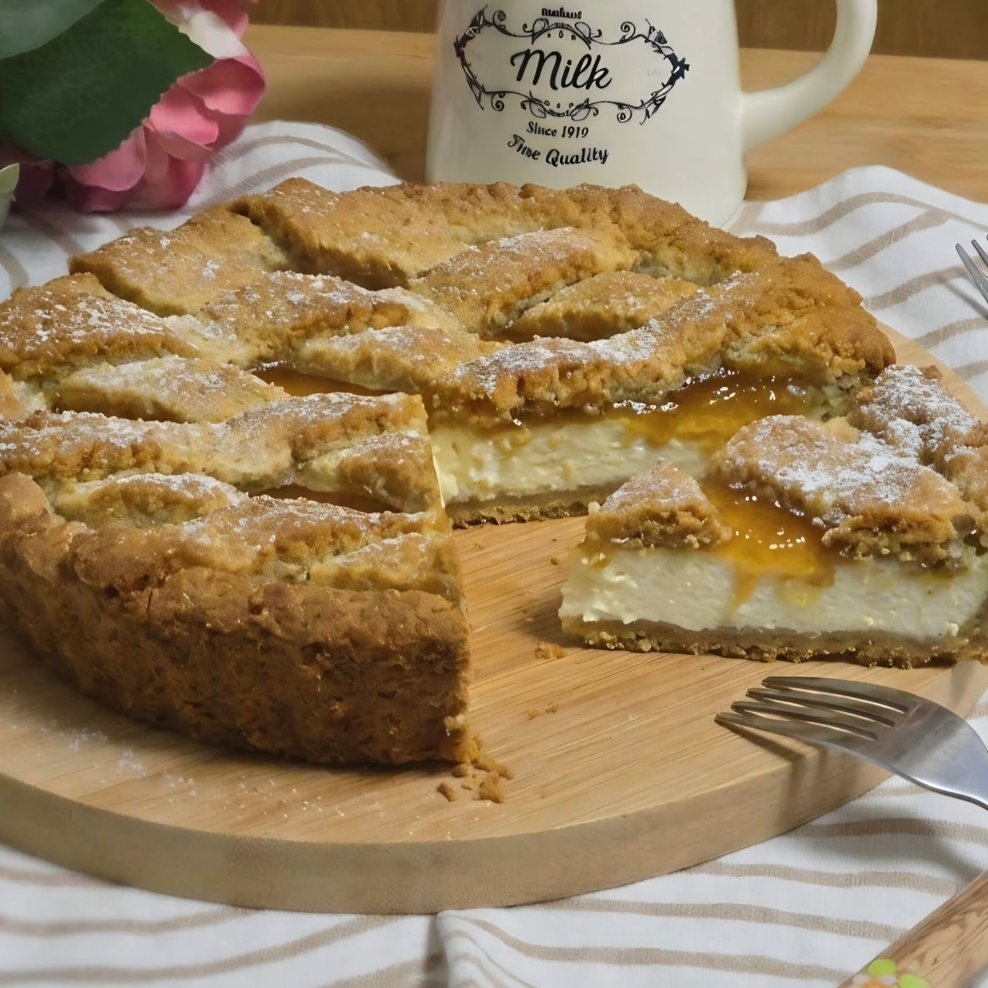 Crostata di Nocciole con ricotta e marmellata: dolce ricetta golosa