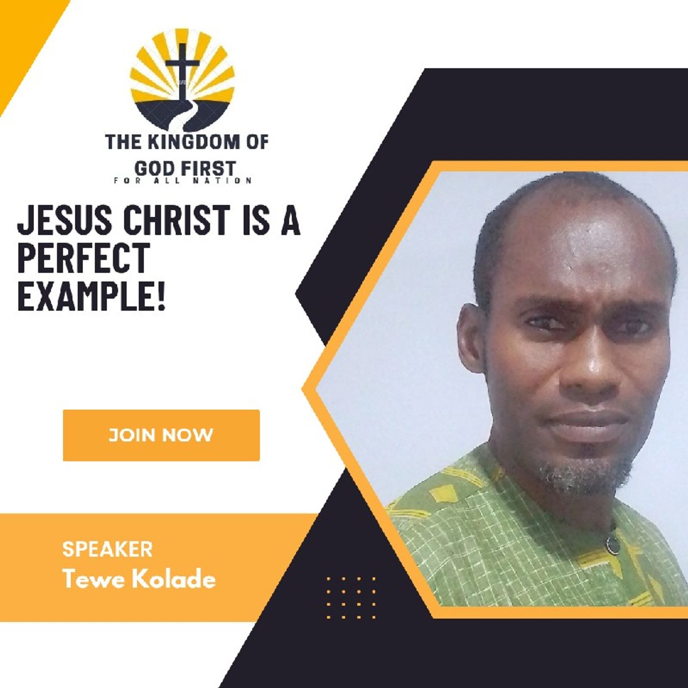 JESUS CHRIST IS A PERFECT EXAMPLE!