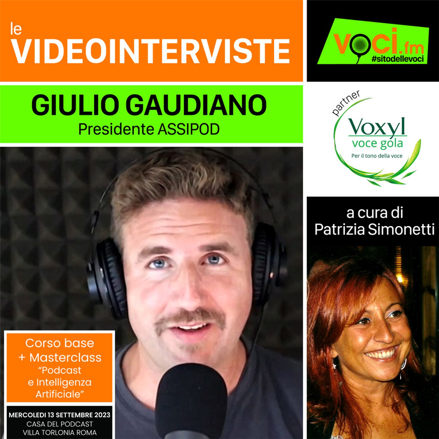 GIULIO GAUDIANO (Anteprima CASA DEL PODCAST 13-09-2023) su VOCI.fm - clicca play e ascolta l'intervista episode artwork