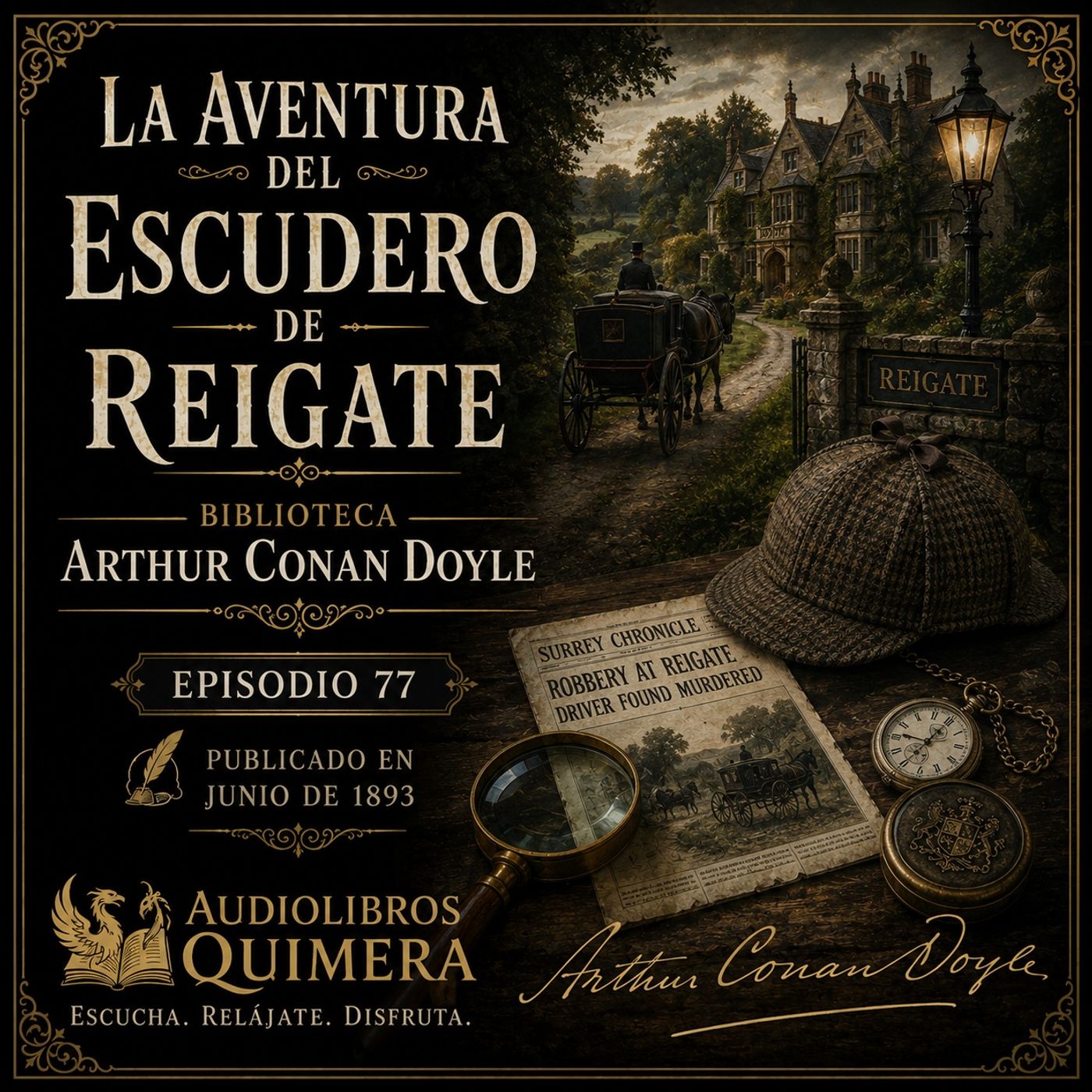 Portada de Audiolibros Quimera - Biblioteca de Arthur Conan Doyle