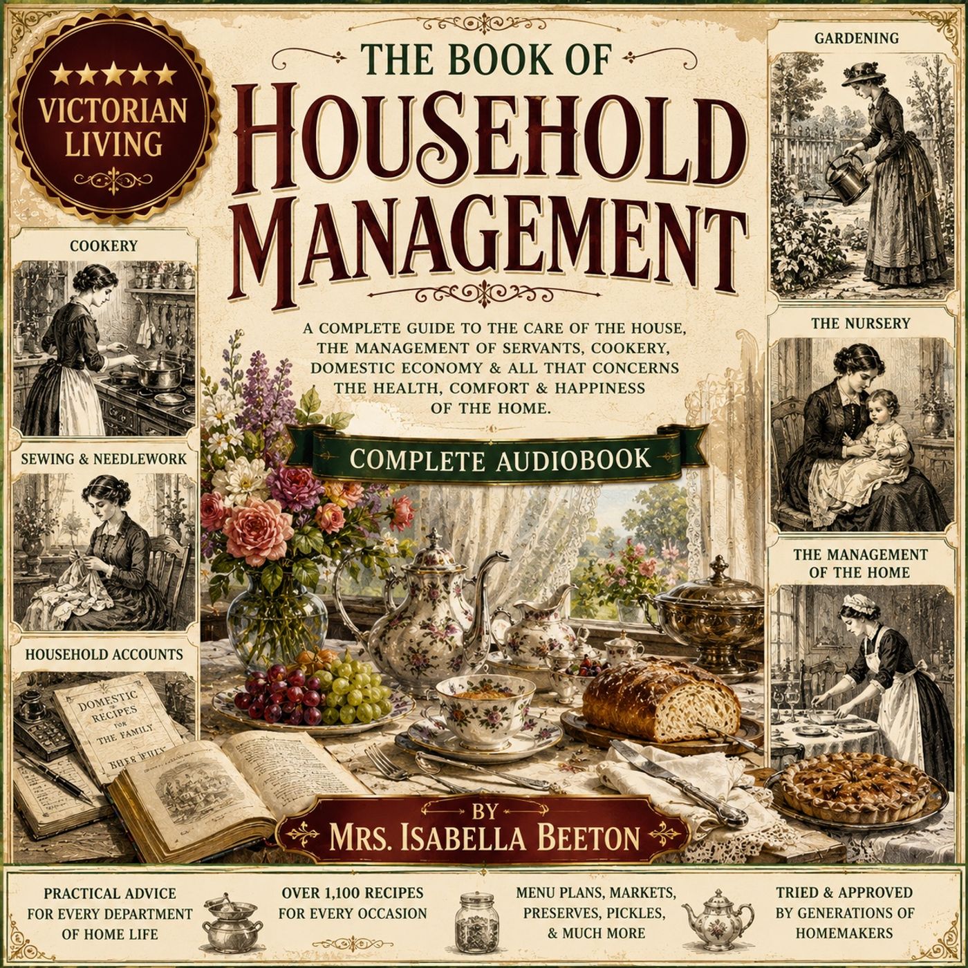 The Book of Household Management by Mrs. Isabella Beeton | Complete Audiobook | Victorian Guide to Home, Family & Domestic Life Part 5 episode artwork