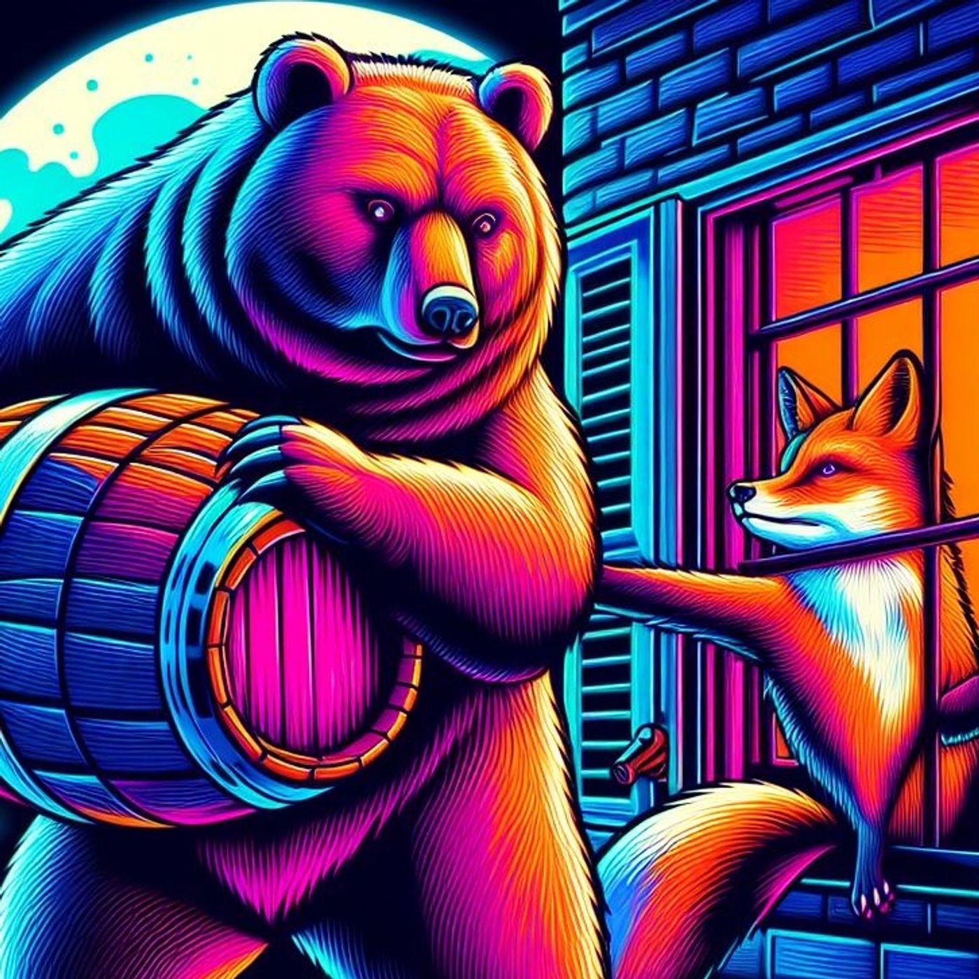 🦊De cómo llegaron a tener los osos una cola tan corta🐻 Un cuento fantástico con un zorro y un oso🦊