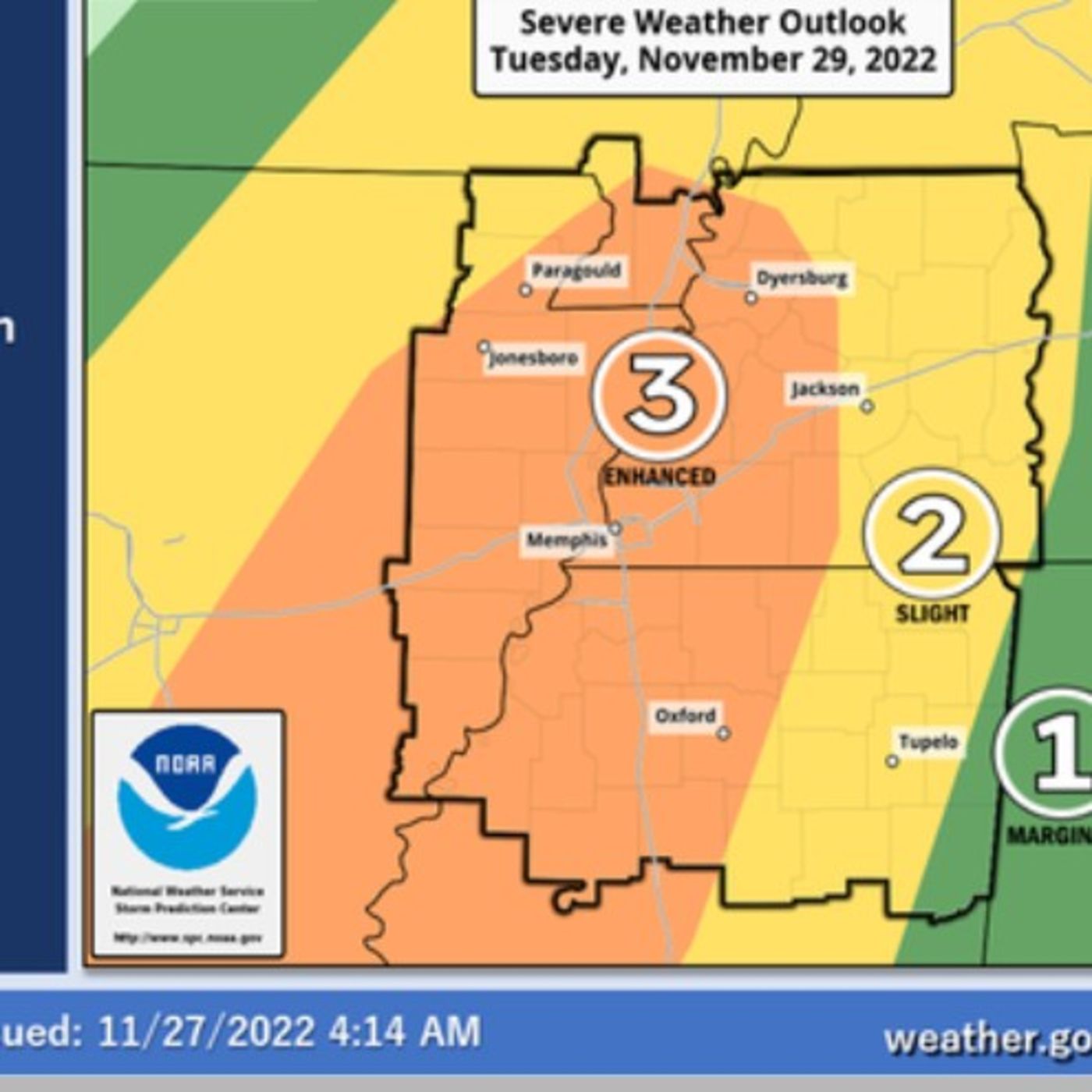 Tornadoes,Tuesday in Mid-South, 6+inch snow-upper Midwest-damaging wind gusts in Ohio Wednesday