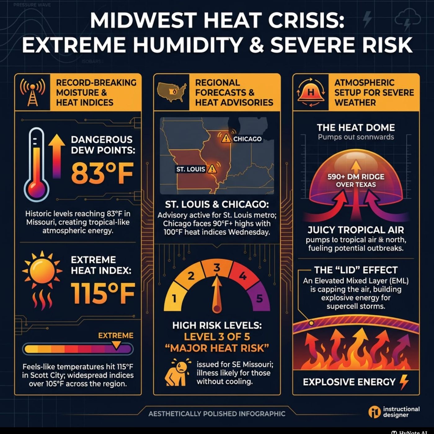 Extreme humidity and heat with severe weather outbreak over the Midwest along with global heat discussion episode artwork