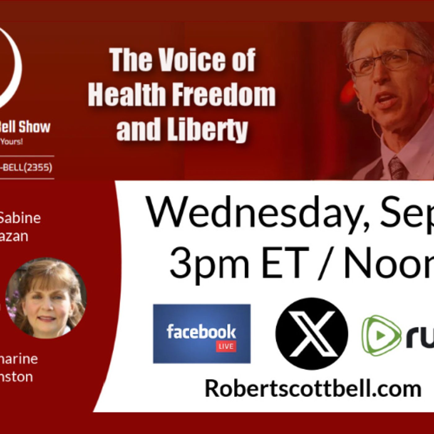 RFK Shifts CDC Focus, Dr. Sabine Hazan, Ellen Tart-Jensen, Iridology, Catharine Arnston, Algae Health - The RSB Show 9-3-25 episode artwork