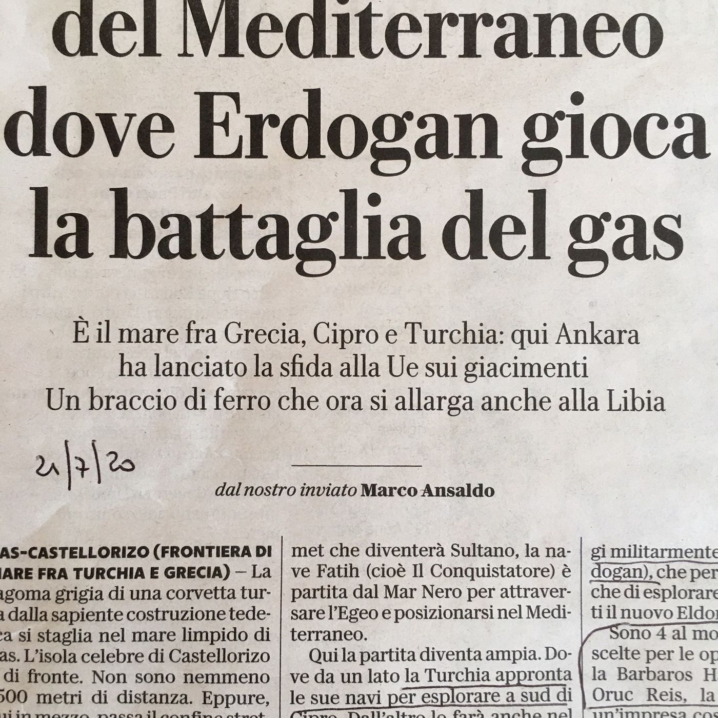 Una Turchia irrefrenabile nel nuovo contesto iconografico internazionale (24lug2020)