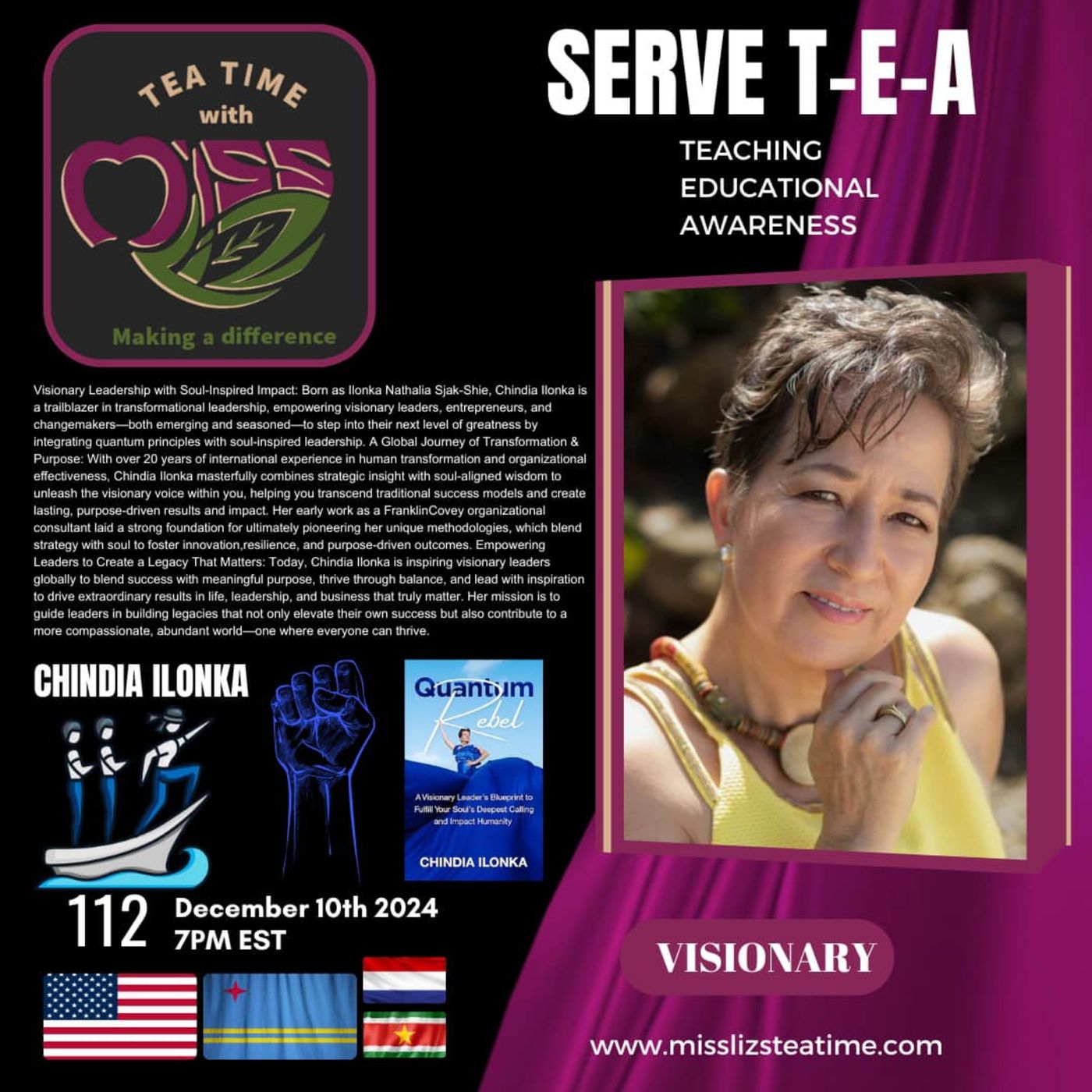 Teatime with Miss Liz T-E-A Open Discussion with Chindia Ilonka episode artwork