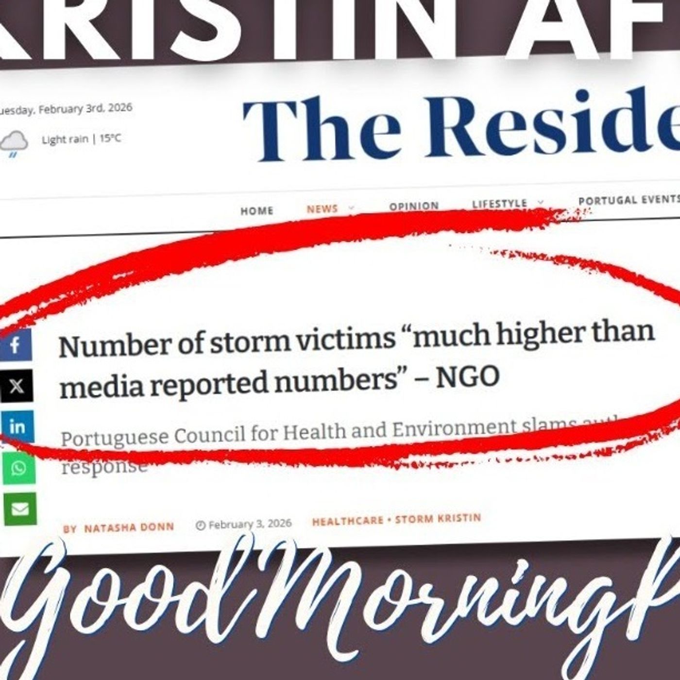 Leonardo Kicks In As 'Calamity' Continues - Check-in with Good Morning Portugal! Leonardo Kicks In As 'Calamity' Continues - Check-in with Good Morning Portugal!