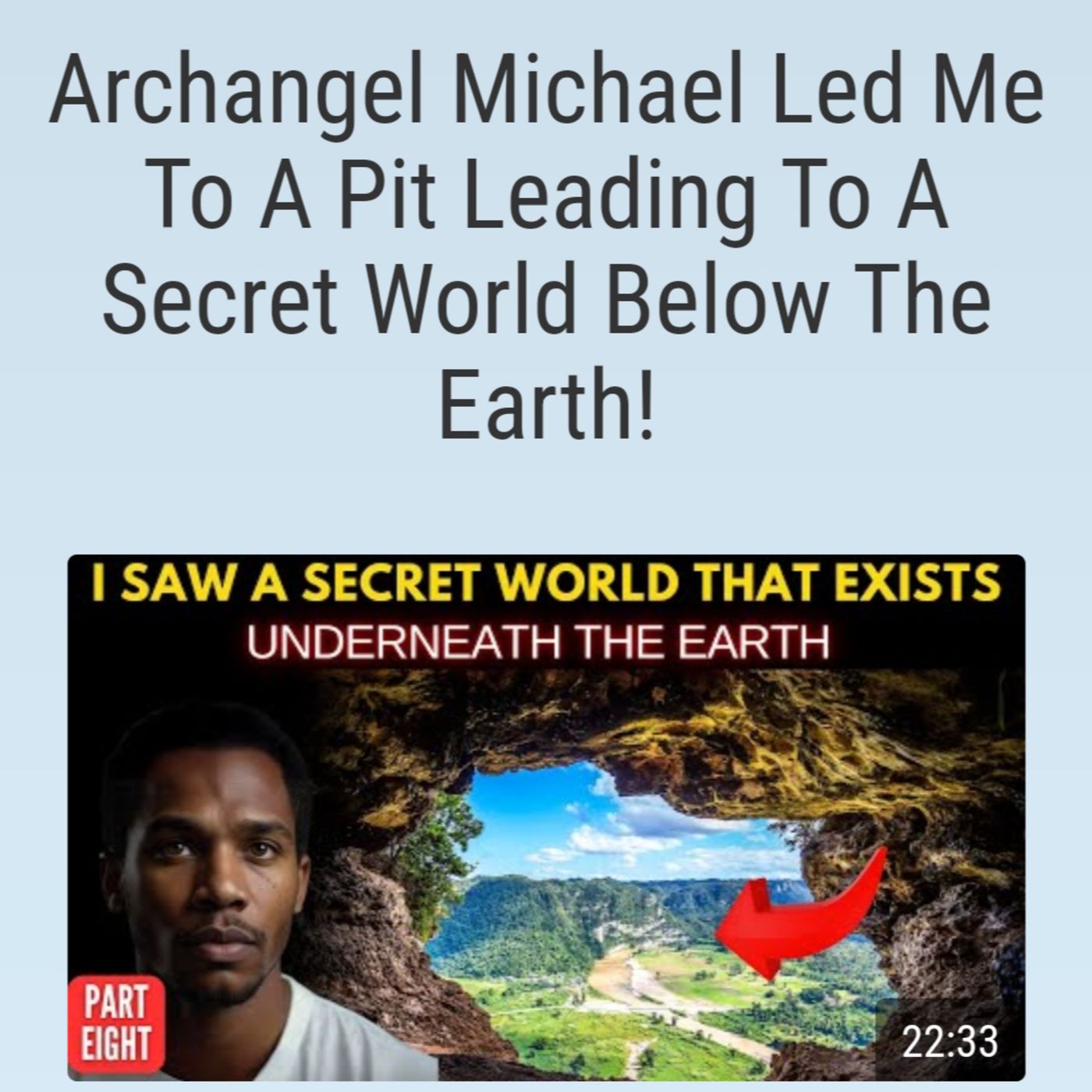 Archangel Michael Led Me To A Pit Leading To A Secret World Below The Earth! episode artwork