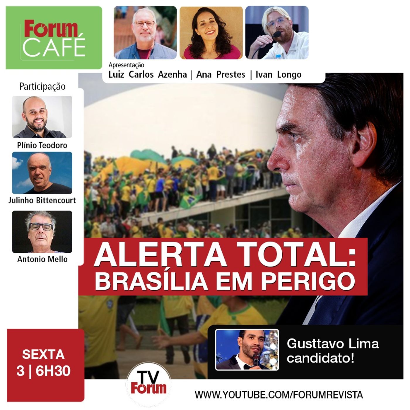 Polícia teme ataques bolsonaristas até 12 de janeiro | cantor trai Bolsonaro e se lança ao Planalto
