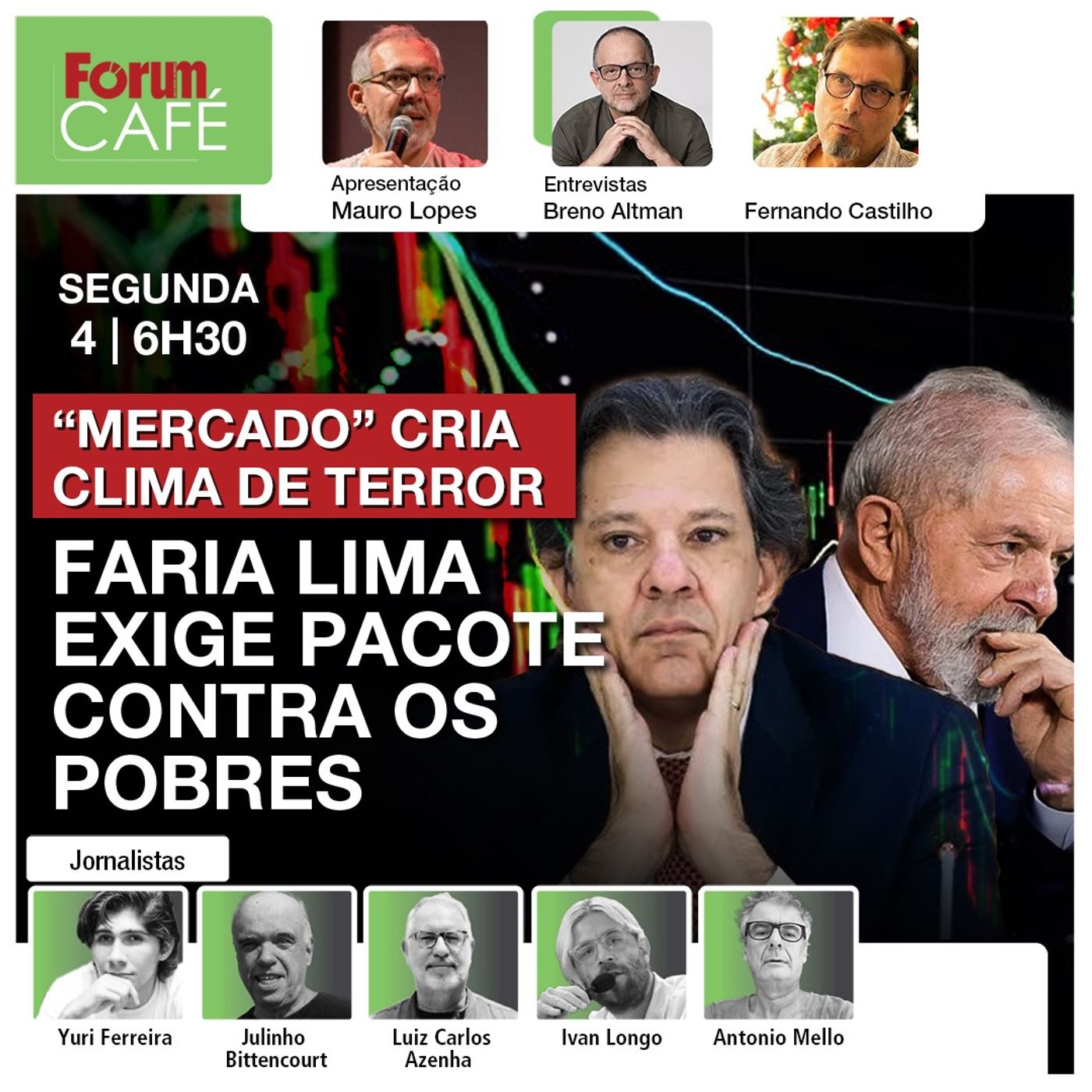 Haddad cancela viagem | Faria Lima cria clima de terror e exige pacote contra pobres | Café | 4.11