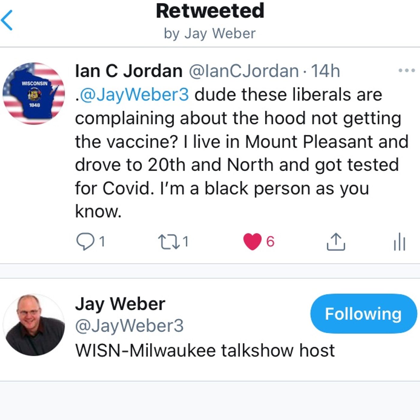 Jay Weber On WISN 1130 Gets It, When You Like Retweet And Share Messages Of Others On The Right It’s Builds Our Army episode artwork