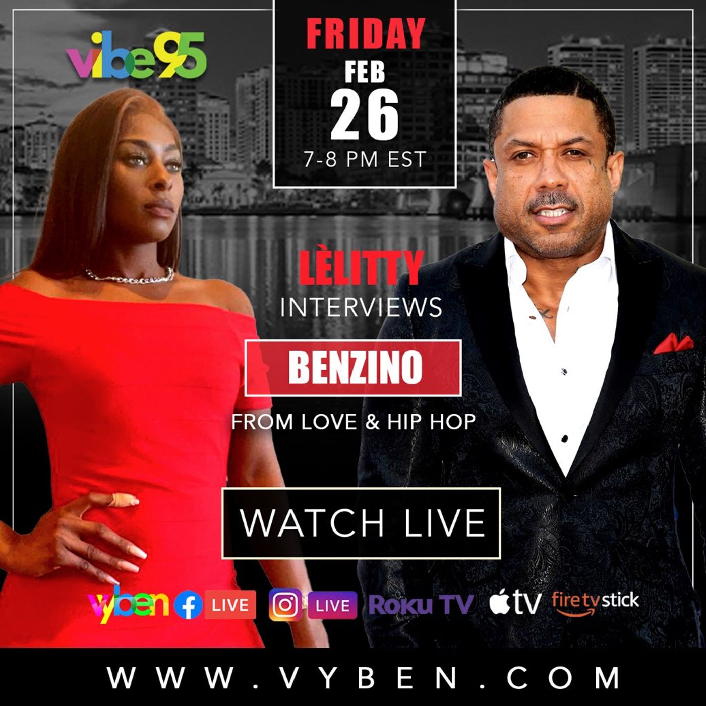 Vibe95 PRESENT: MR XKLUCIVE &  LE\'LITTY ON CELEBRITY FRIDAYS WITH SPECIAL GUEST EACH&EVERY FRIDAY