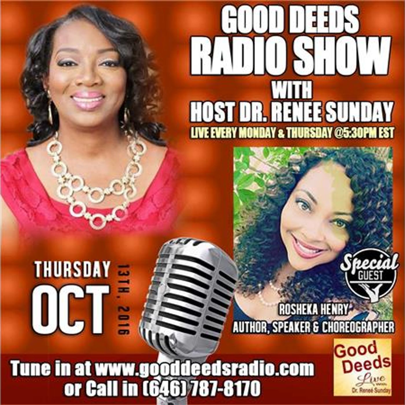 BACK FROM BROKEN:  Author Rosheka Henry shares on Good Deeds Live Radio Show episode artwork