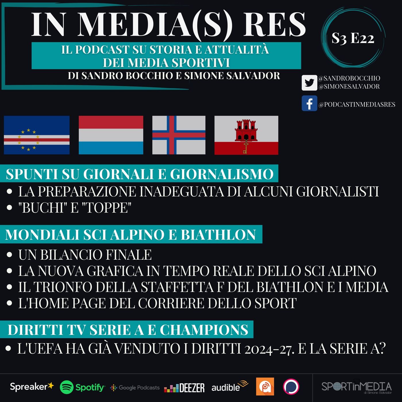 S3 E22 | Un po' di geografia, giornali&giornalisti inadeguati/impreparati, le grafiche dello sci alpino, biathlon e l'homepage del Corsport episode artwork