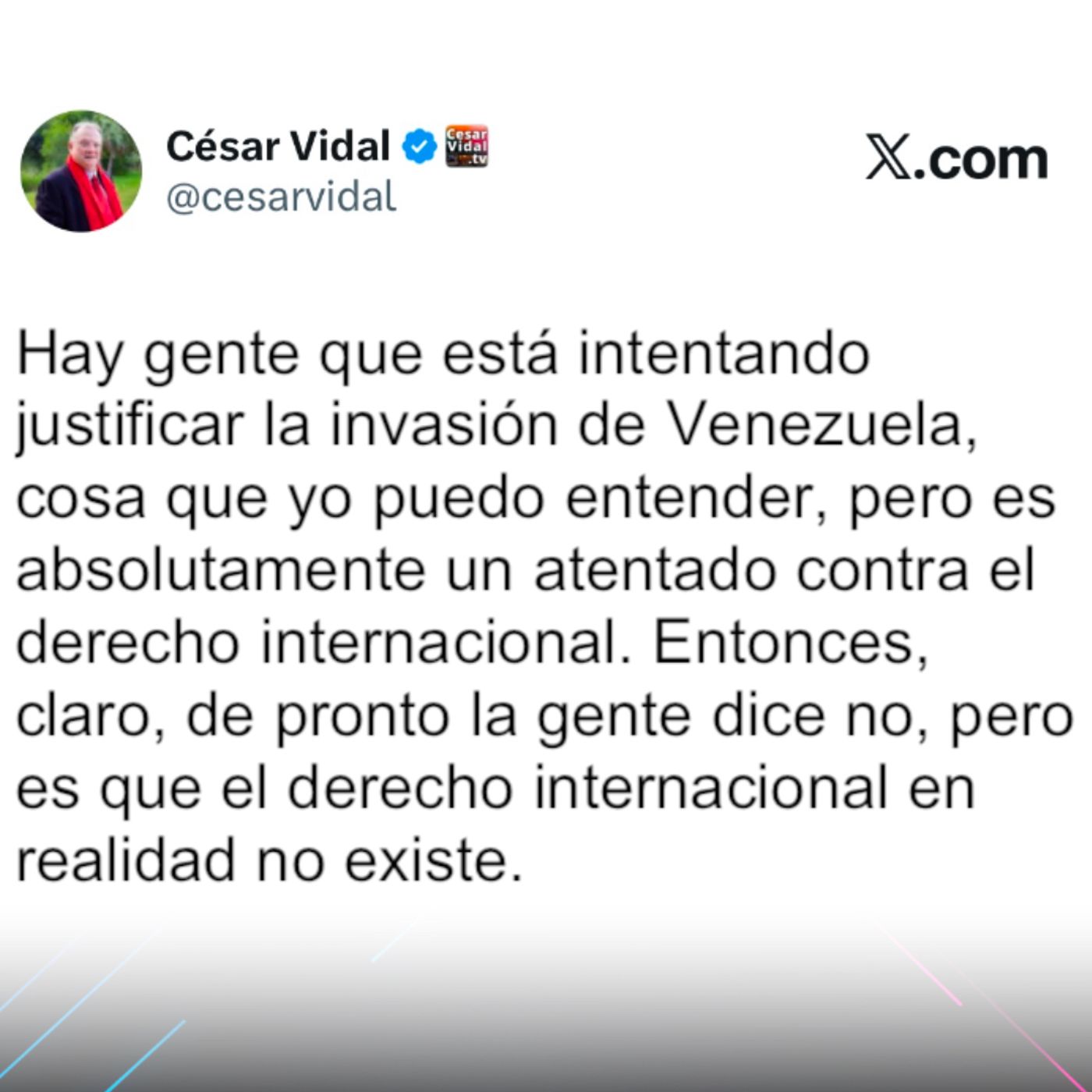 El Post de la Hora | César Vidal «La invasión de Venezuela es un atentado contra el derecho internacional» episode artwork