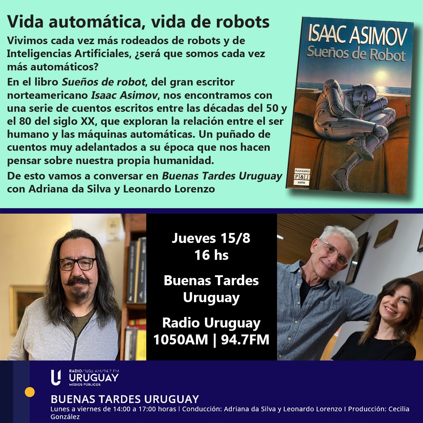 Buenas Tardes Uruguay | Sueños de robot | Isaac Asimov | 15-08-24 episode artwork