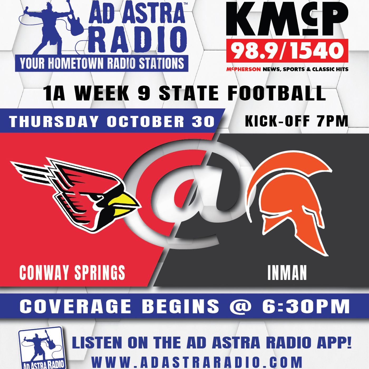 Conway Springs Cardinals at Inman Teutons Football (October 30, 2025) episode artwork