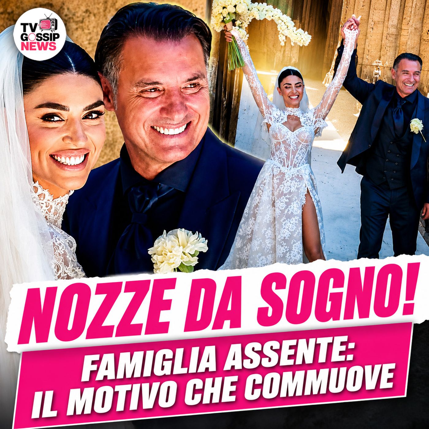 Matrimonio Lorenzo Amoruso: la dolorosa assenza della famiglia di Afarin