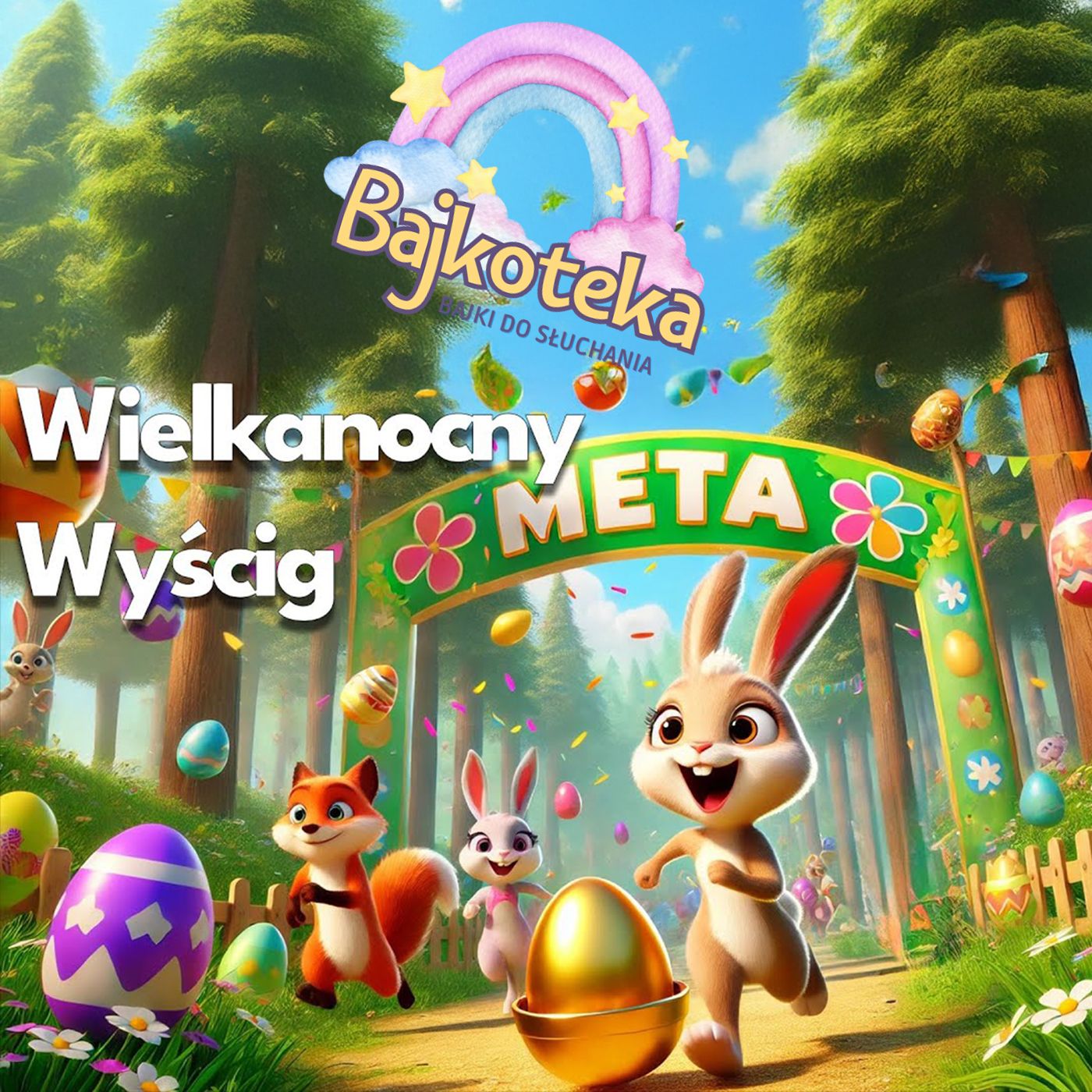 🐣 Wielkanocny Wyścig – bajka dla dzieci o przyjaźni, przygodzie i leśnej niespodziance - audiobook 🌲