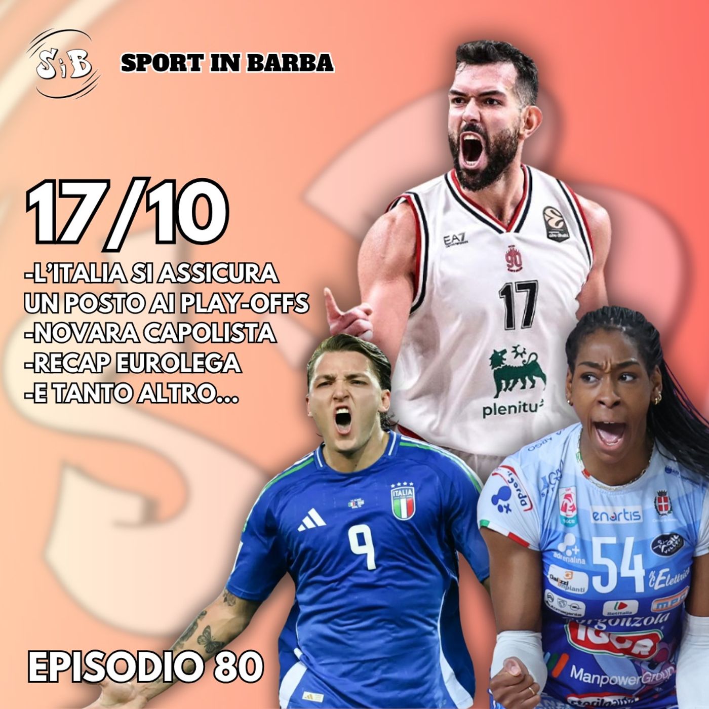 Episodio 80 - L'Italia trova un posto ai play-offs; Novara capolista in A1; Recap Eurolega e non solo e tanto altro...