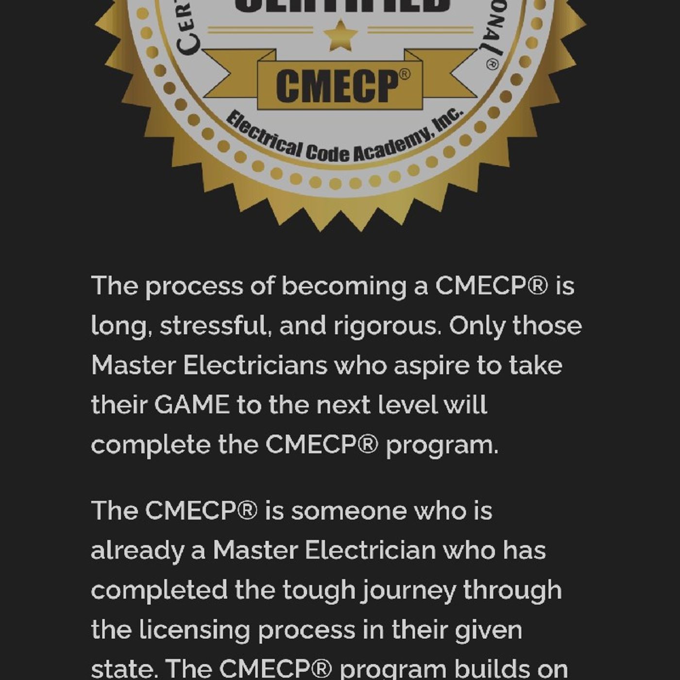 Master The NEC - CMECP Program