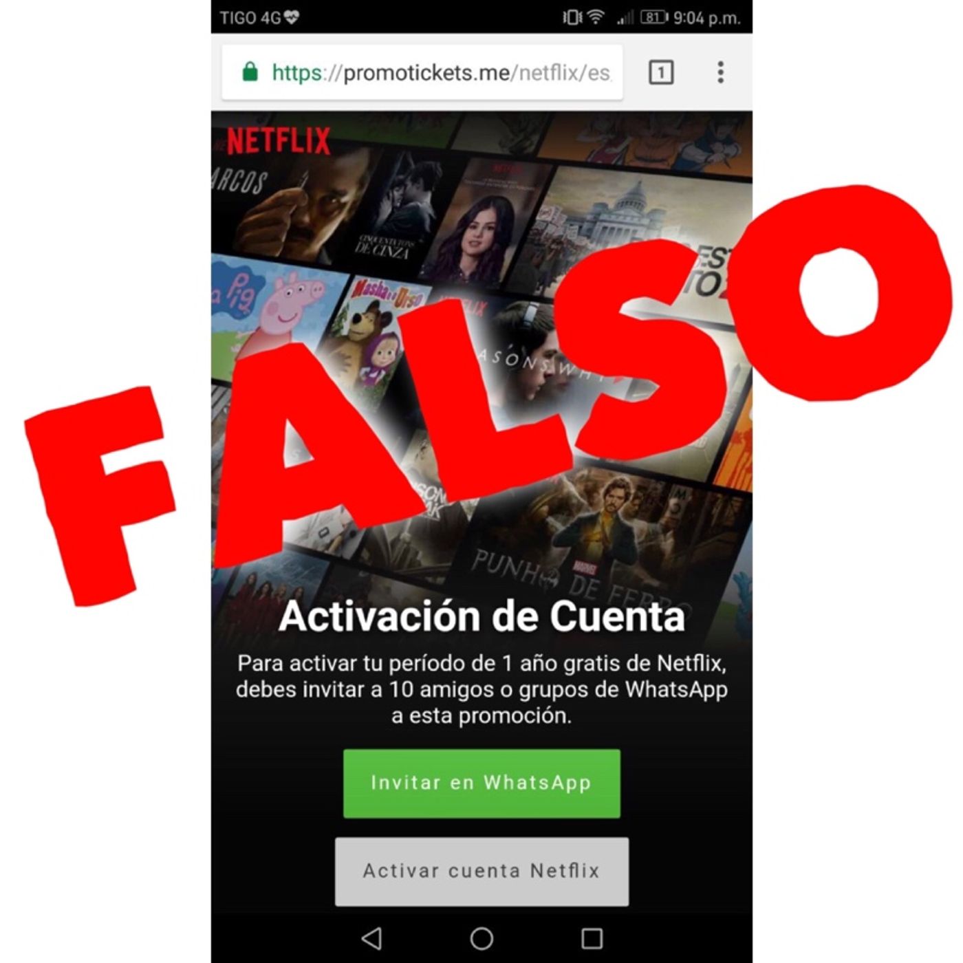 Netflix no es gratis aunque lo compartas por WhatsApp