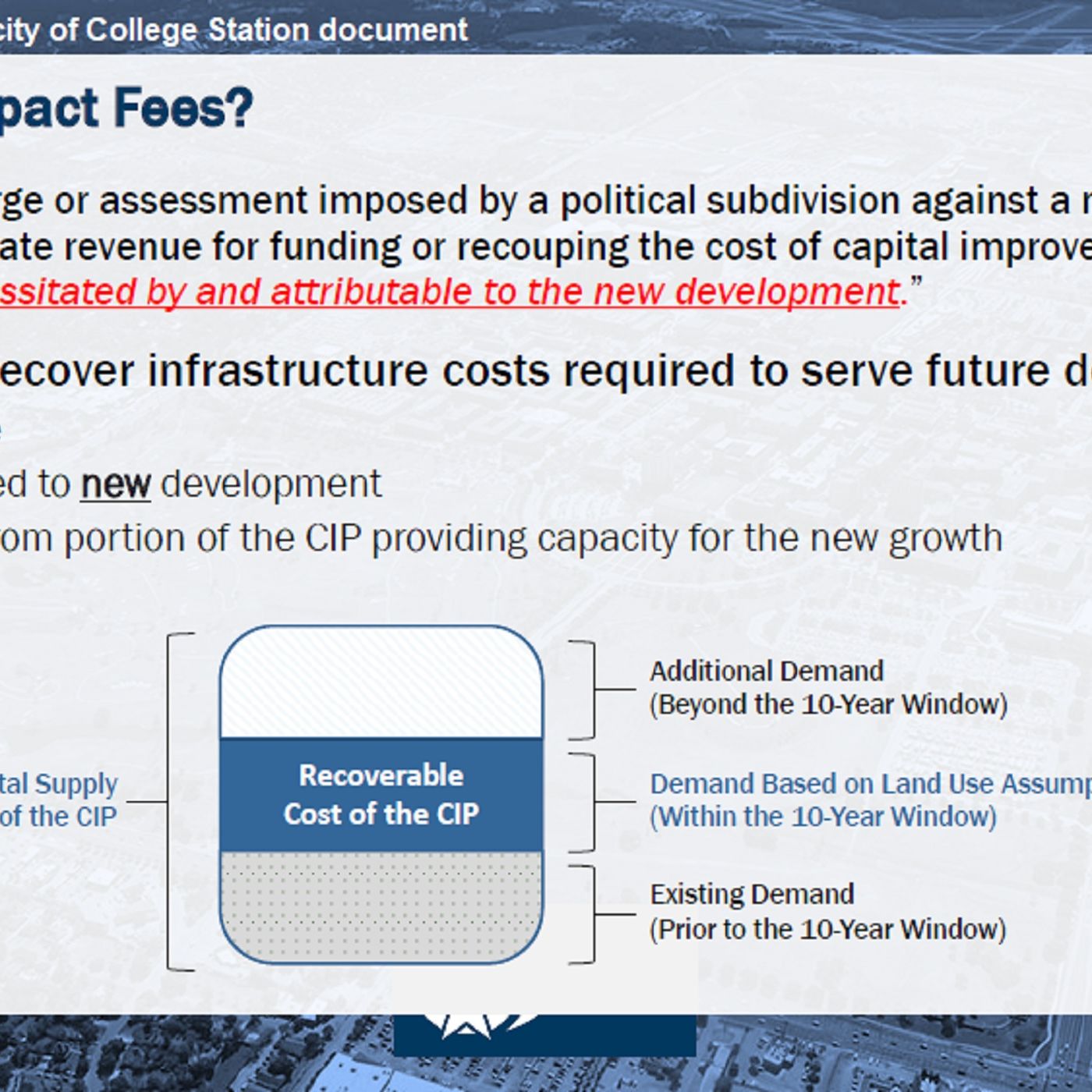 College Station city council split vote to not eliminate roadway impact fee episode artwork