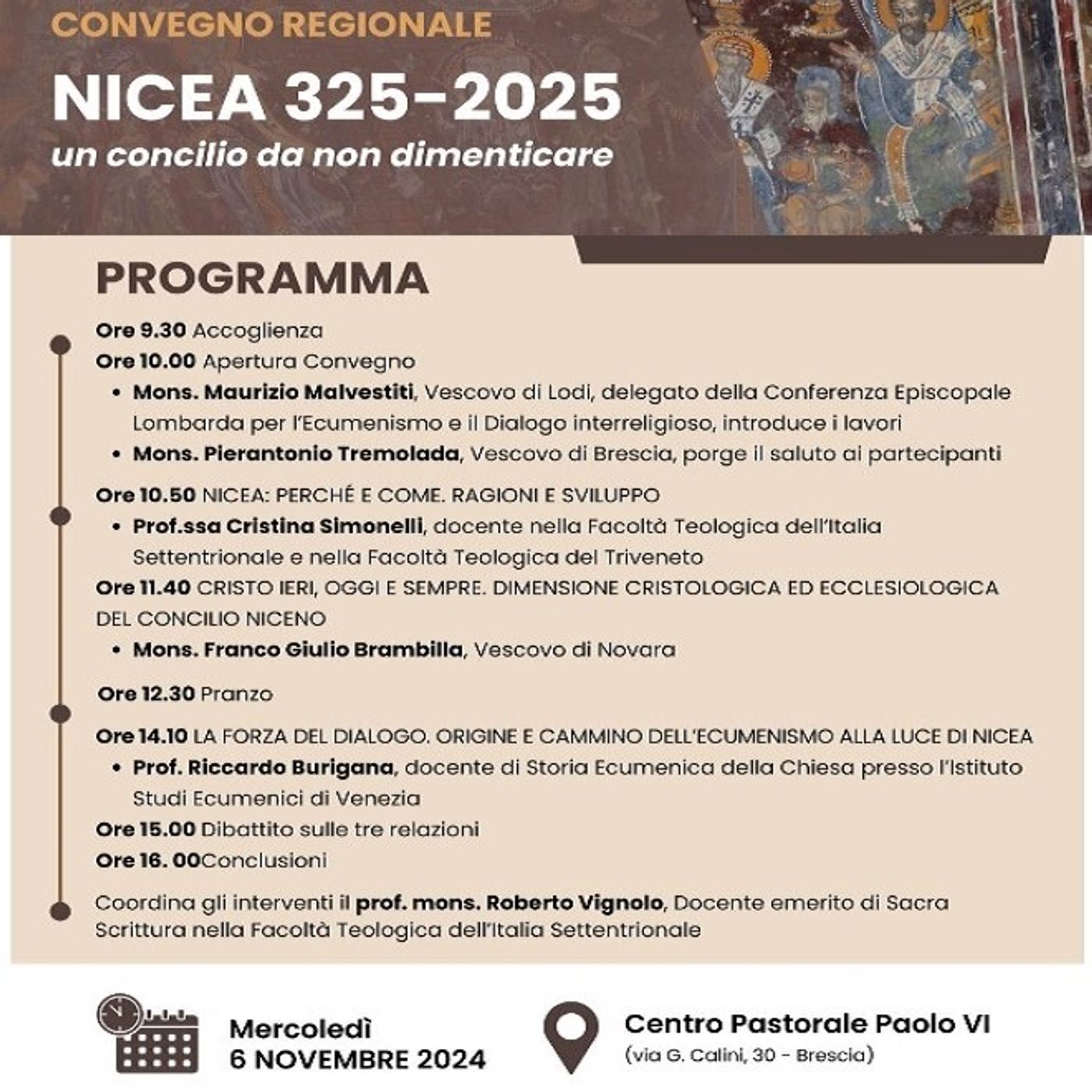 Al Centro Pastorale Paolo VI un convegno sul Concilio di Nicea: intervista a don Claudio Zanardini  -  24 ottobre 2024 episode artwork