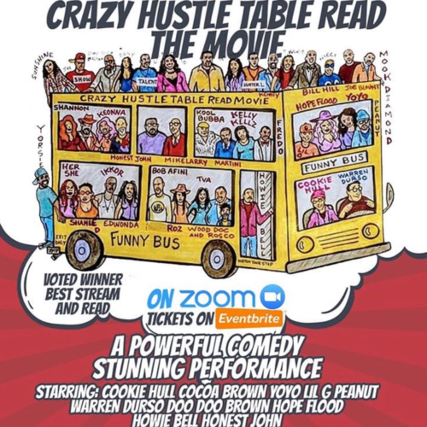 Tune in Tonight June 25th @ 8PM EST on Zoom: Crazy Hustle Table Read The Movie