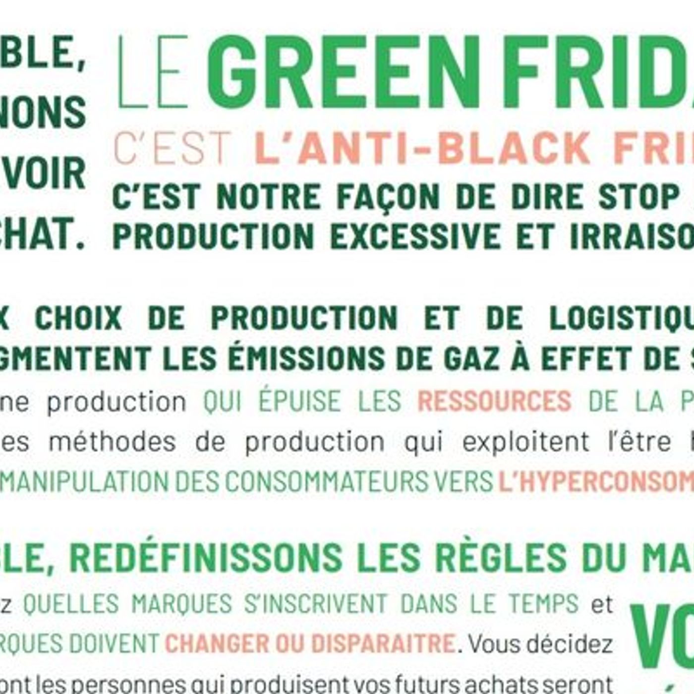 Contre le Black Friday, le Green Friday dit stop à une production excessive et irraisonnée episode artwork