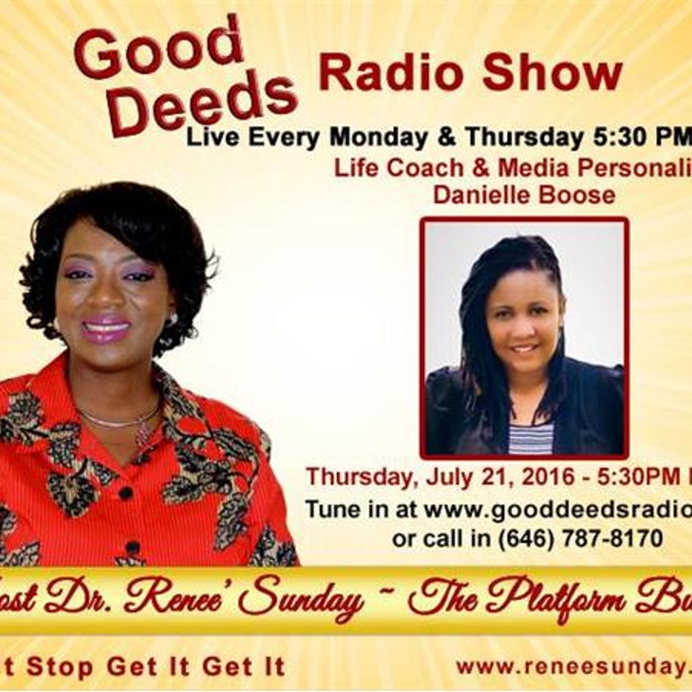 Dr. Renee Sunday\'s show