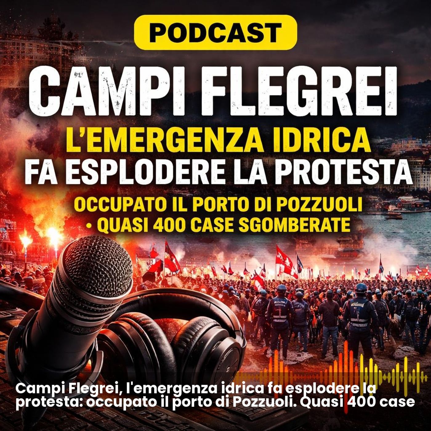 Campi Flegrei, l'emergenza idrica fa esplodere la protesta: occupato il porto di Pozzuoli. Quasi 400 case sgomberate episode artwork