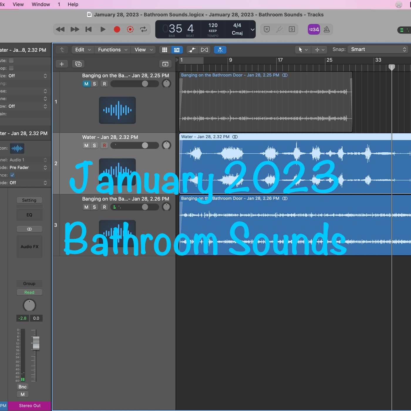 Jamuary 28, 2023 - Bathroom Sounds
