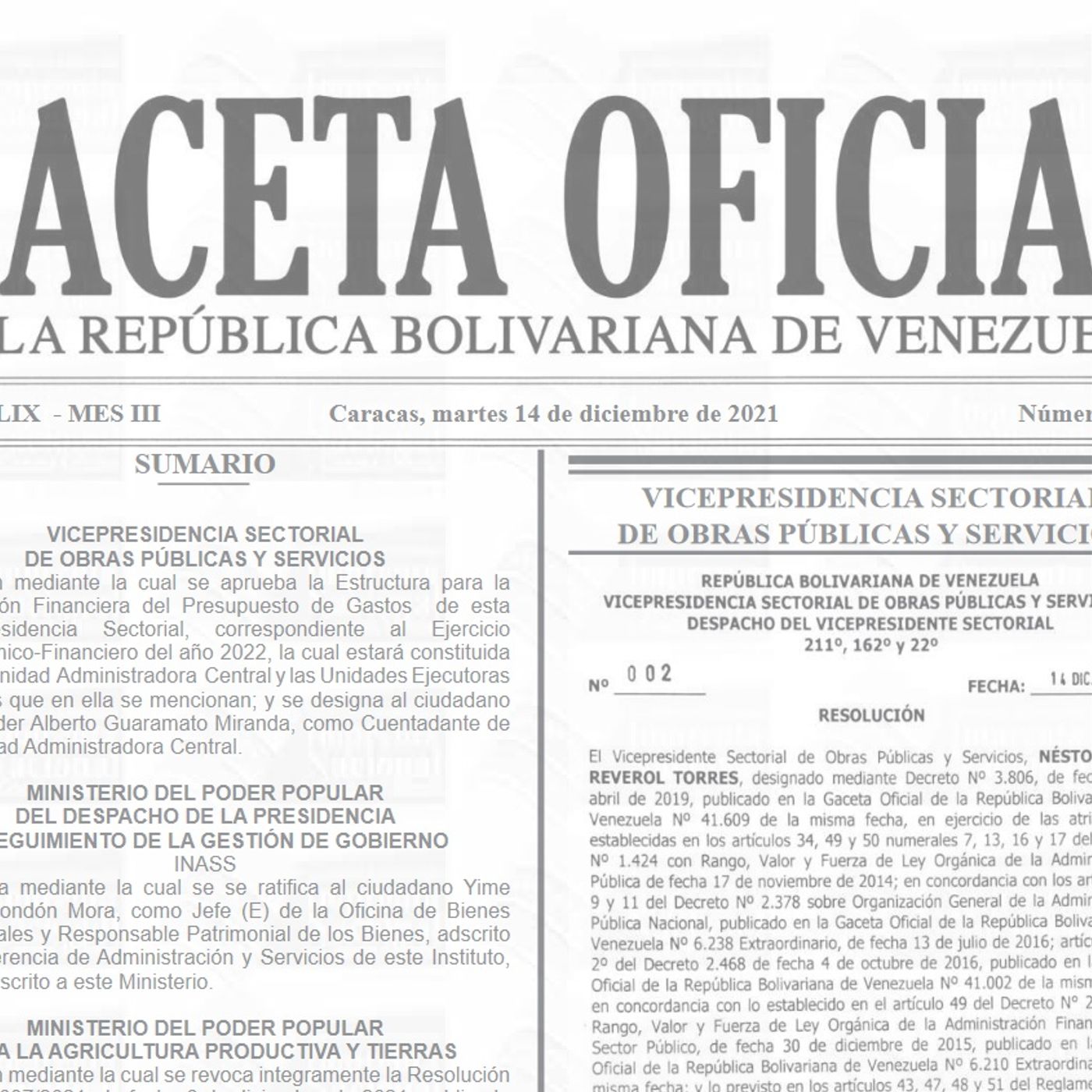 Gaceta Oficial Venezuela por TuGacetaOficial.Com (Servicio Gratuíto)