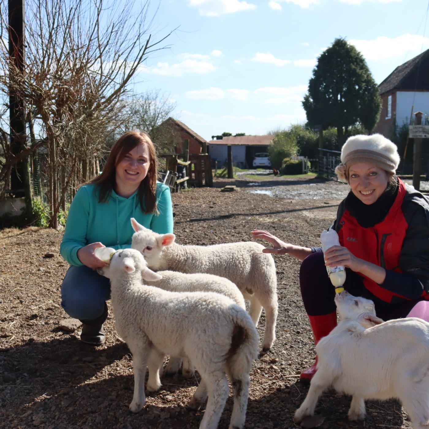 At the farm with Chris, Caroline and kara